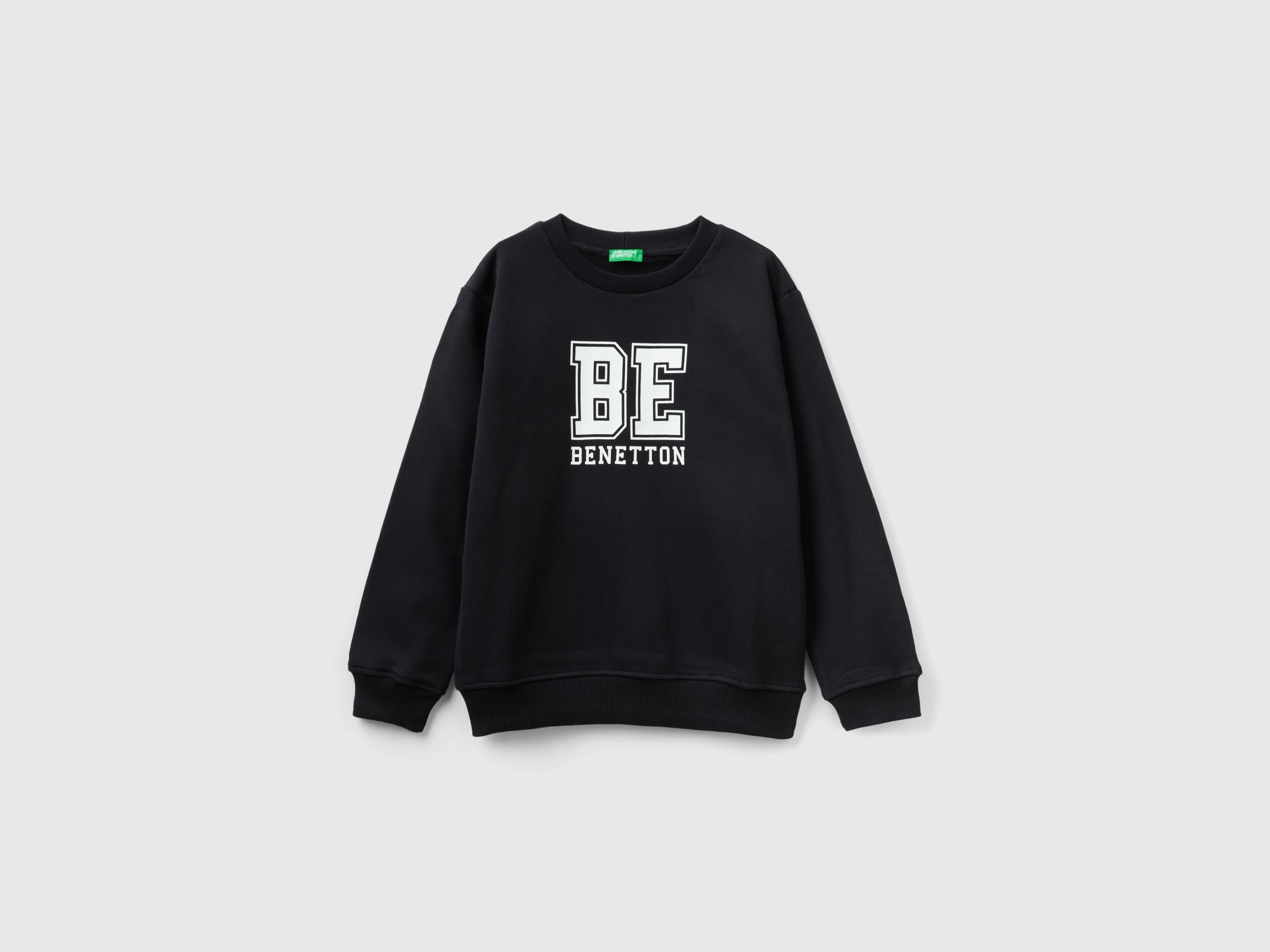 Benetton, Warm Sweatshirt With Logo, size 2XL, Black, Kids