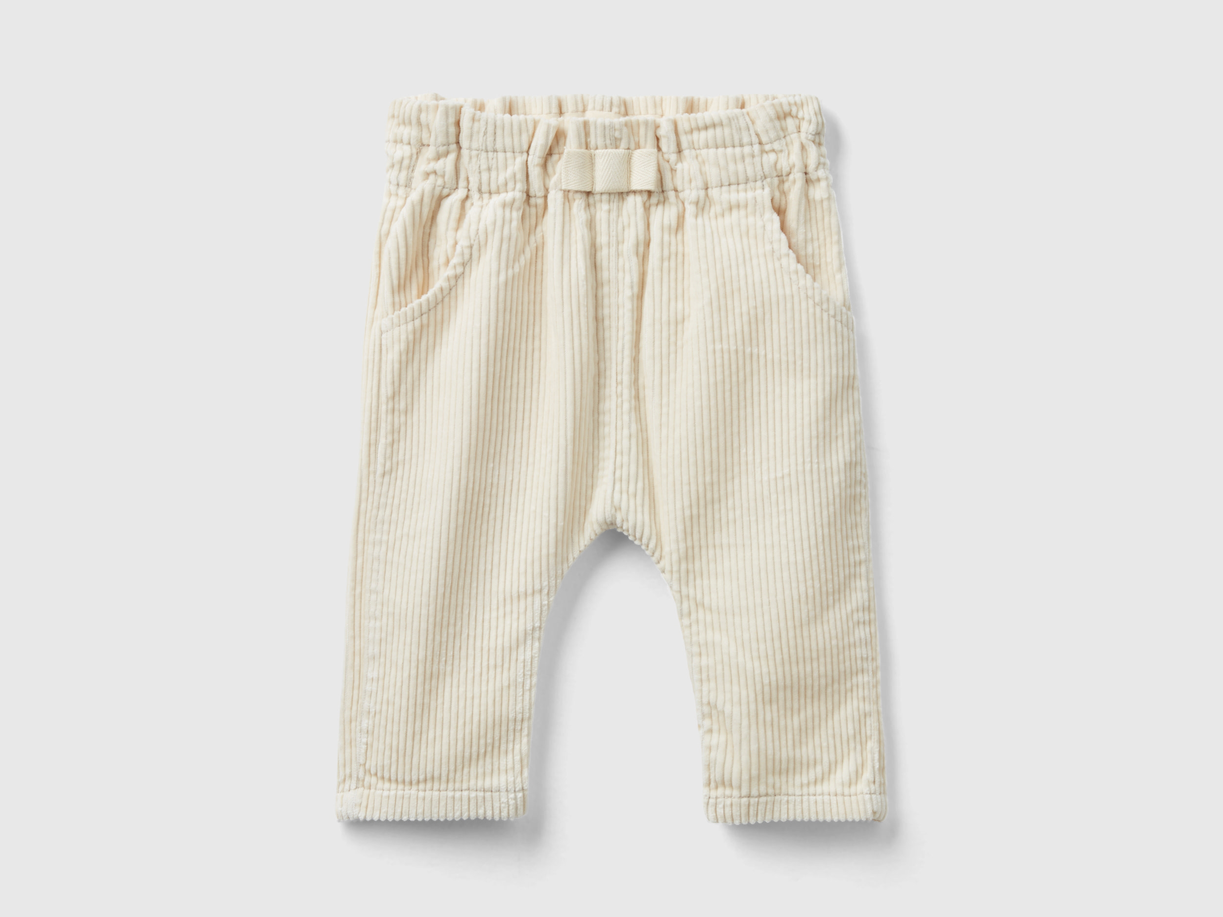 Benetton, Paperbag Corduroy Trousers, size 1-3, Beige, Kids