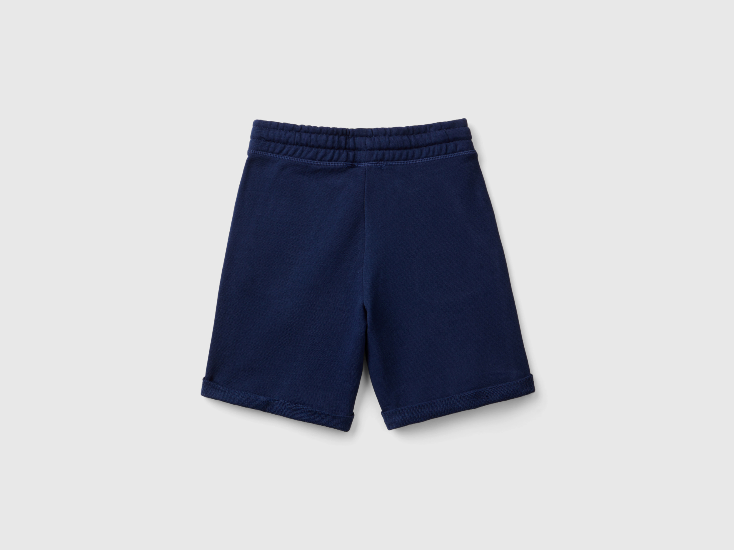 Benetton, Βερμούδα Φούτερ Από Αγνό Βαμβακερό, size S, Σκουρο Μπλε, Παιδικά φωτογραφία