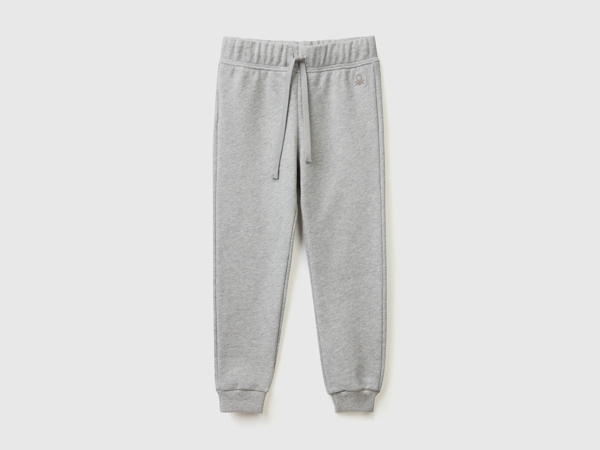 Image of Benetton, Sweatpants In Organic Cotton, size 104, Light Gray, Kids