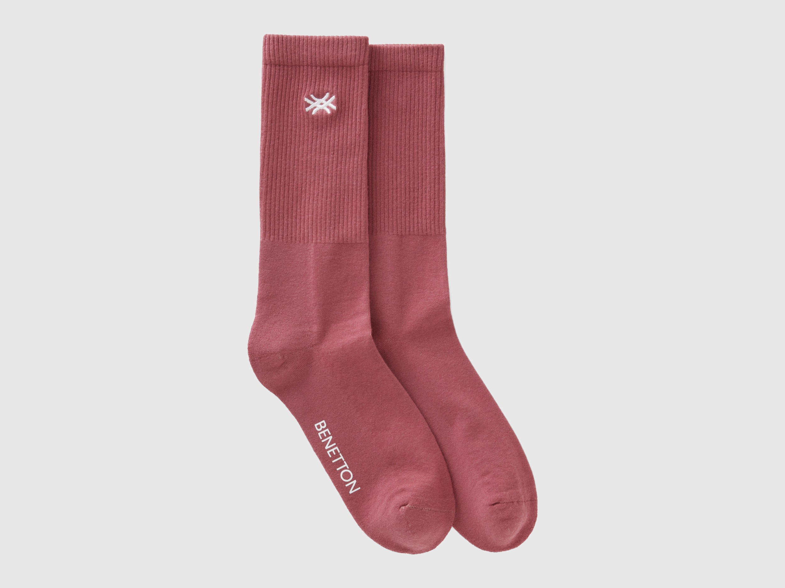 Benetton, Sporty Socks In Organic Cotton Blend, size 8-11, Mauve, Women