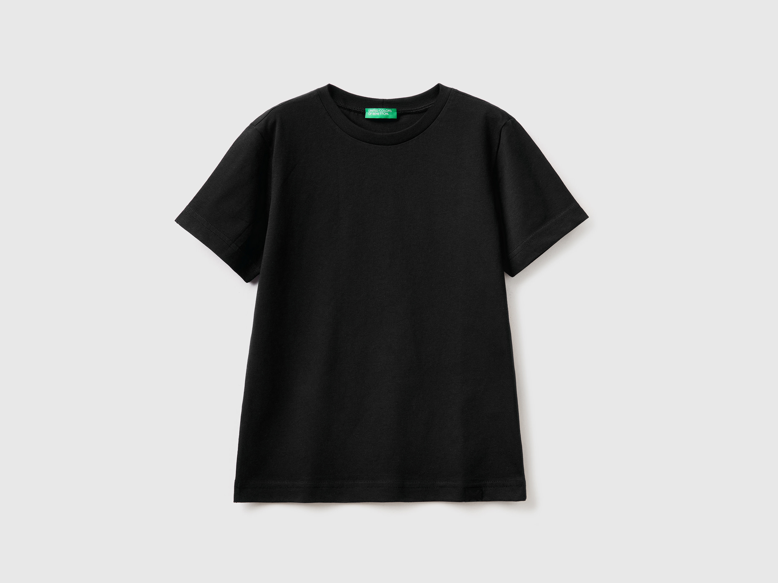 Benetton, Organic Cotton T-shirt, size 2XL, Black, Kids