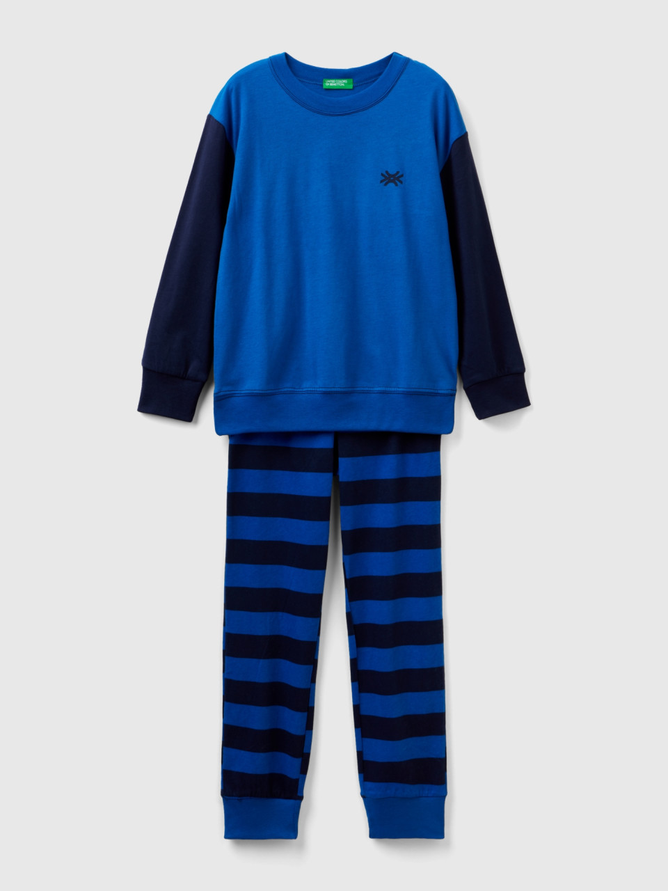 Benetton, Pyjamas With Striped Trousers, Multi-color, Kids