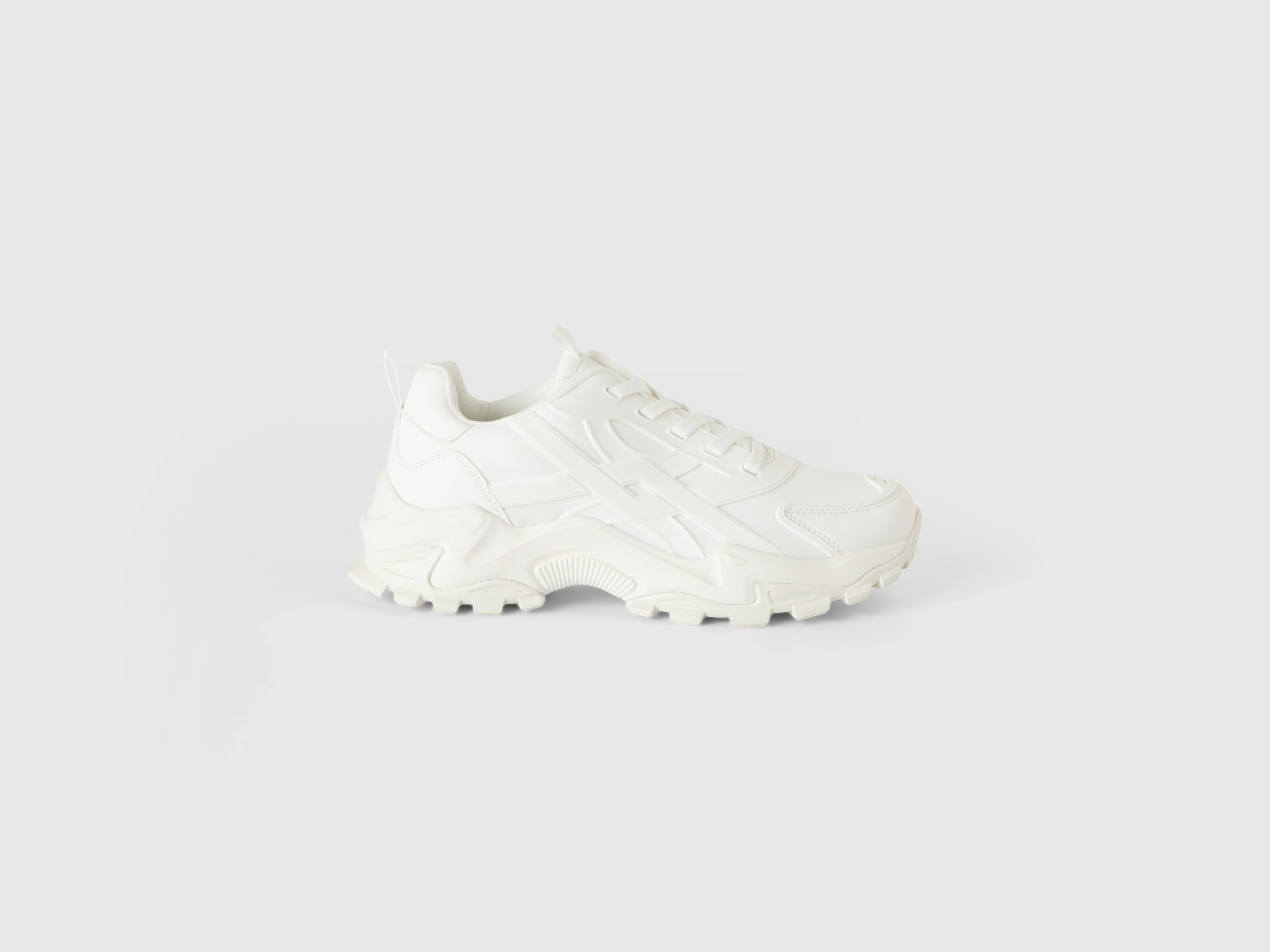 Benetton, White Running Sneakers, size 8,5-9, White, Women