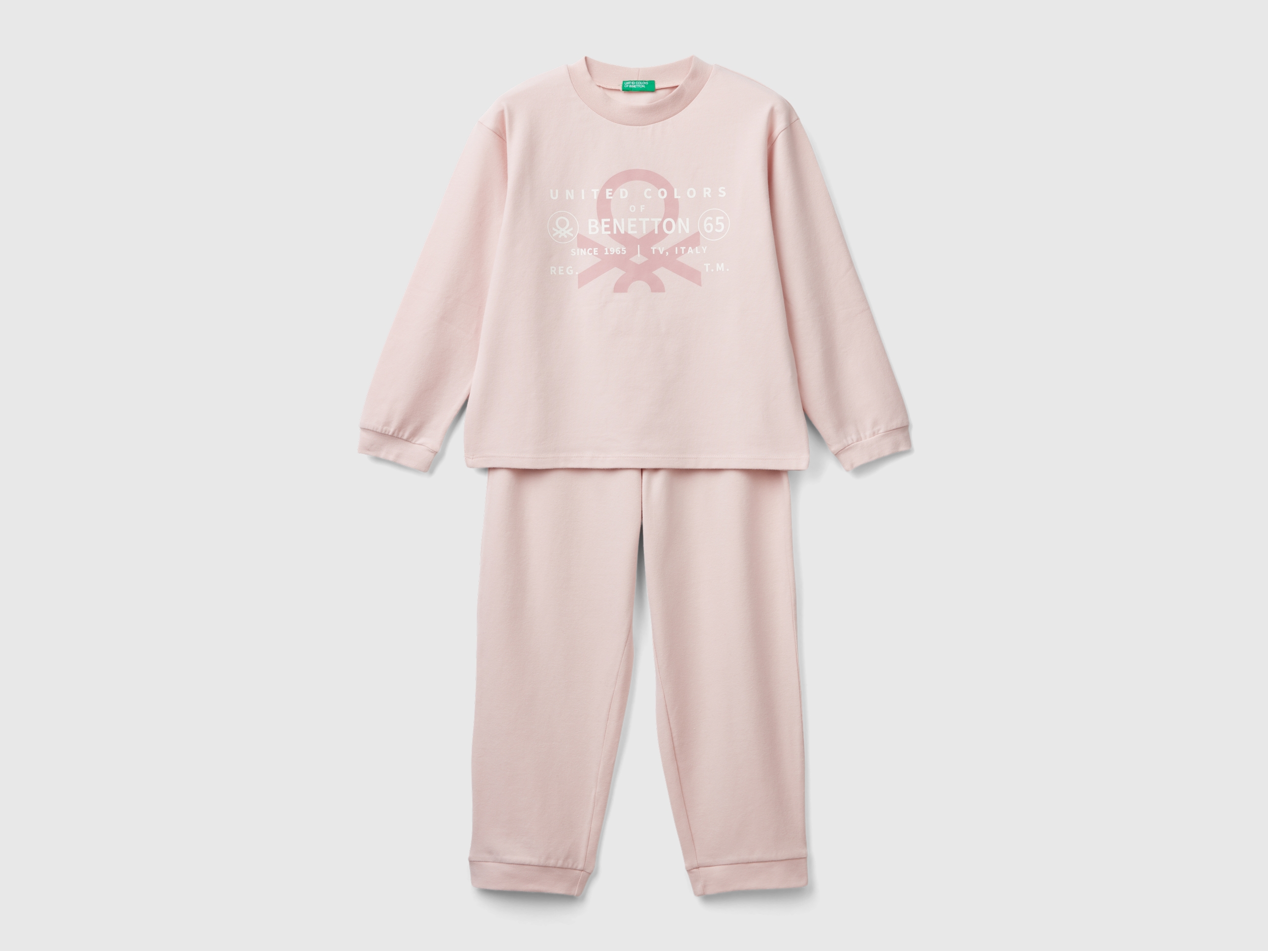 Benetton, Pyjama In Stretchbaumwolle, size 3XL, Zartrosa, female