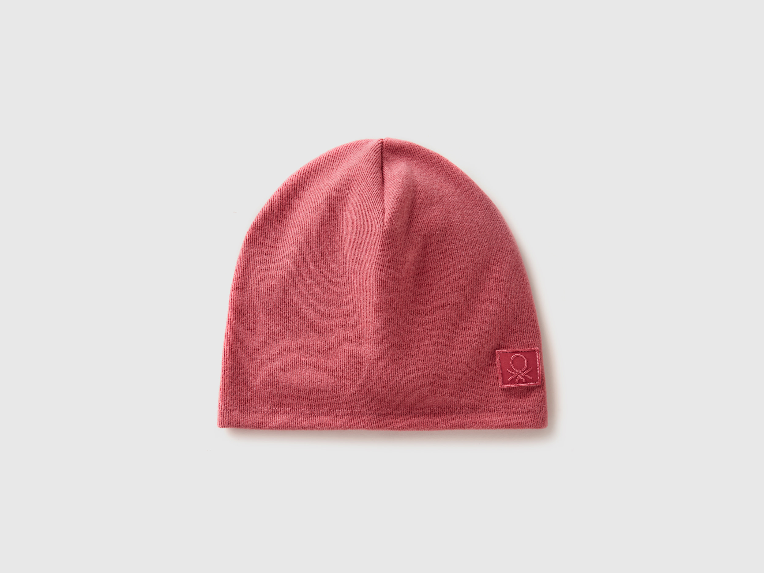 Benetton, Cuffietta In Cotone Stretch, Rosso, Bambini