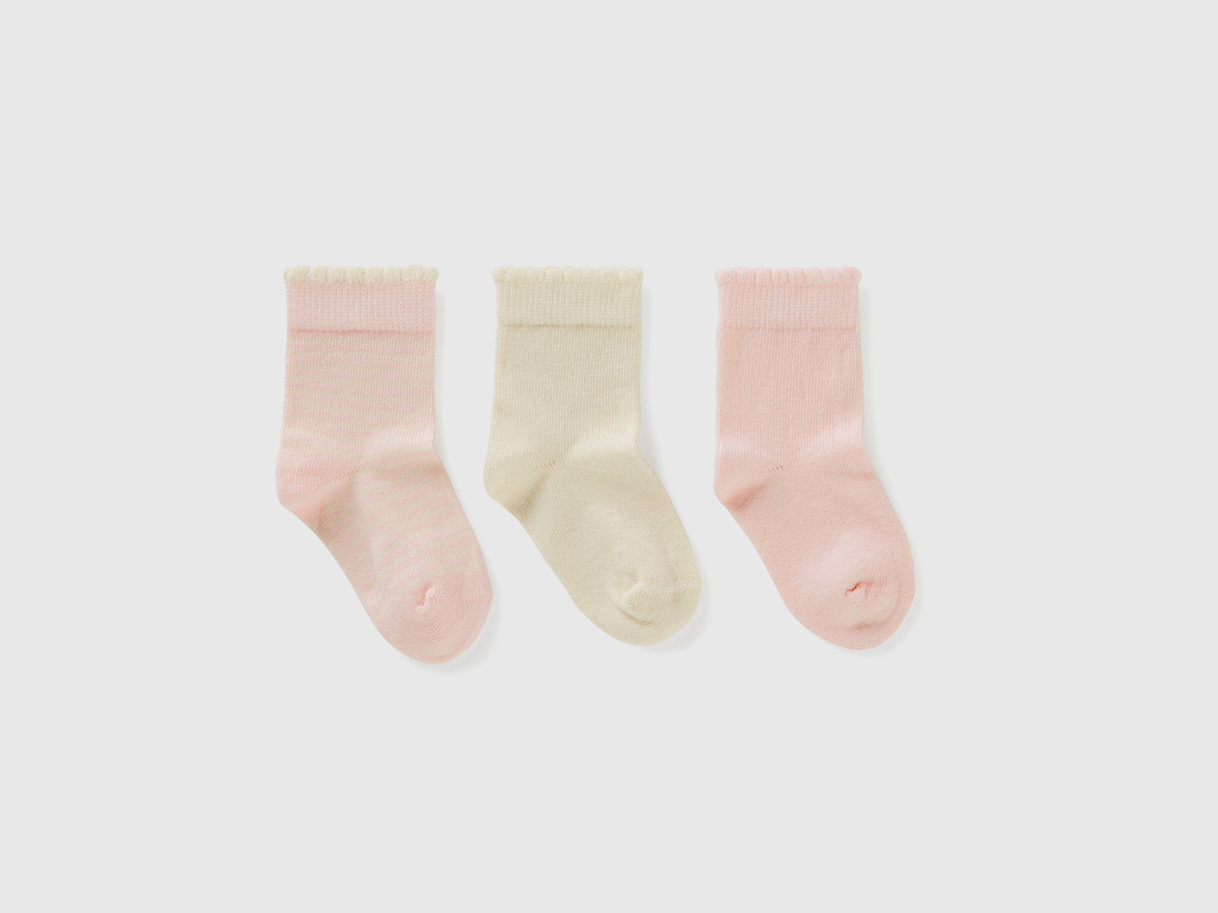 Benetton, Set Calzini Nei Toni Del Rosa, Multicolore, Bambini