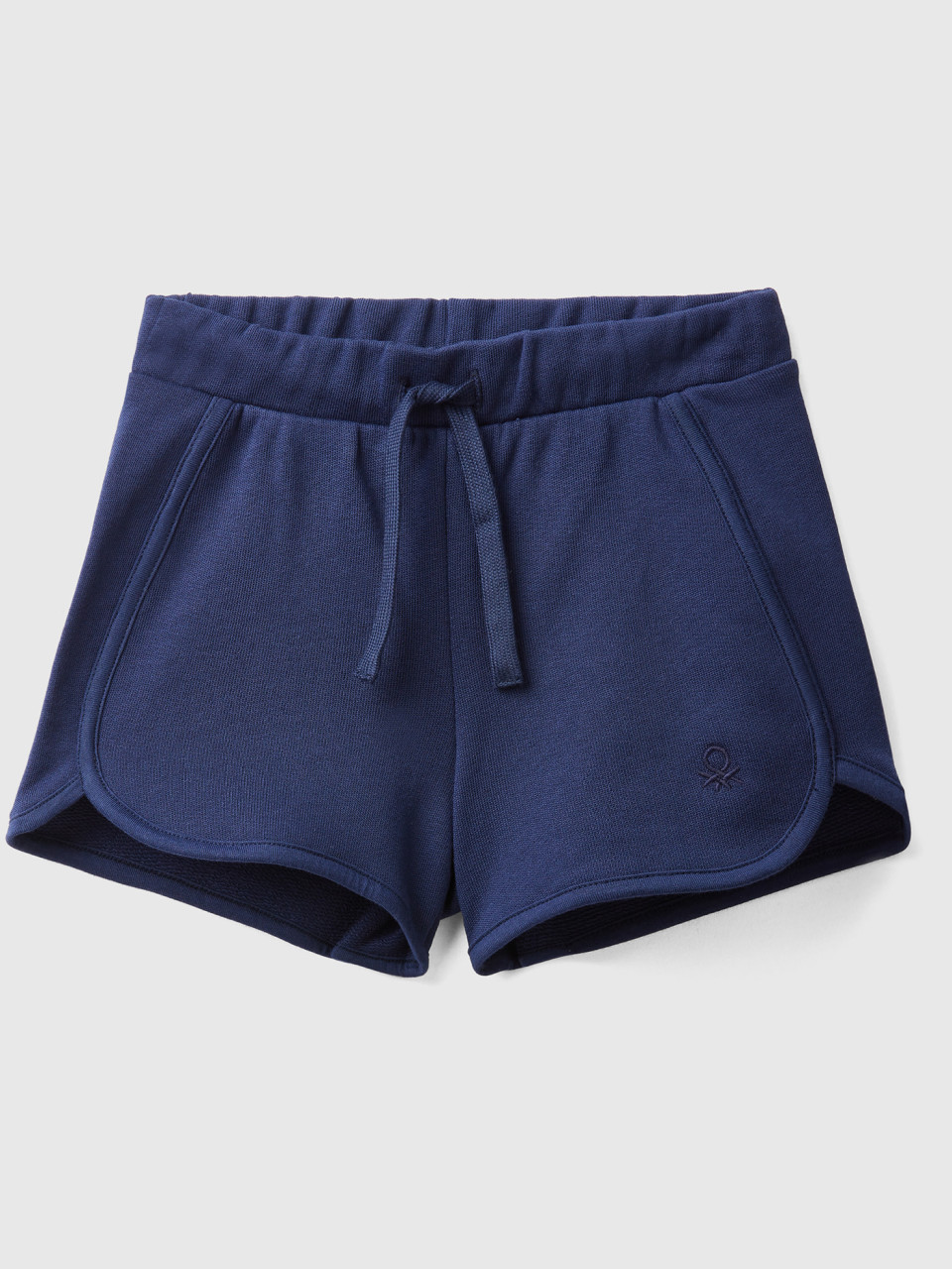 Benetton, Sweat Shorts In 100% Organic Cotton, Dark Blue, Kids