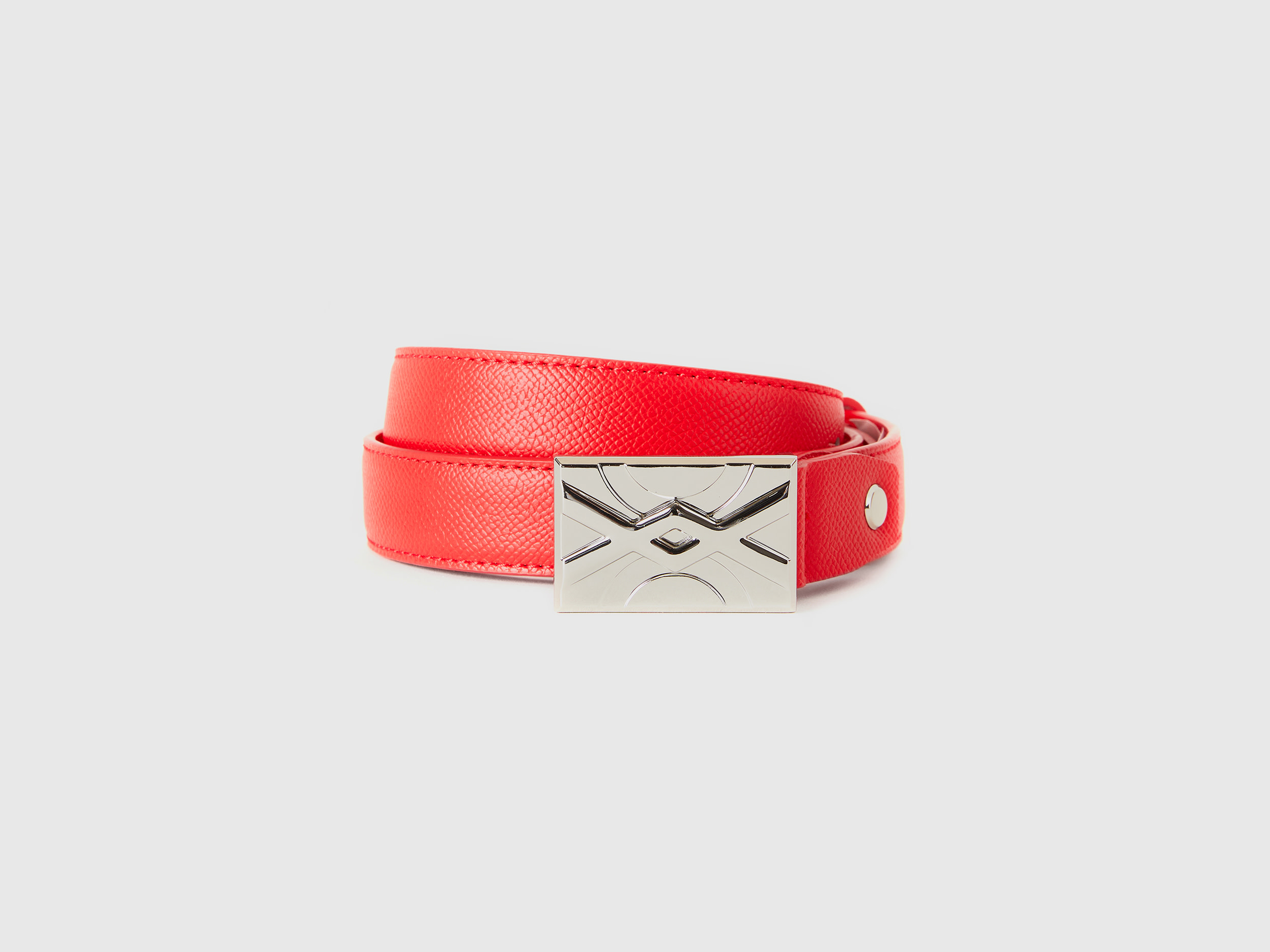 Benetton, Cintura Sottile Rossa, Rosso, Donna
