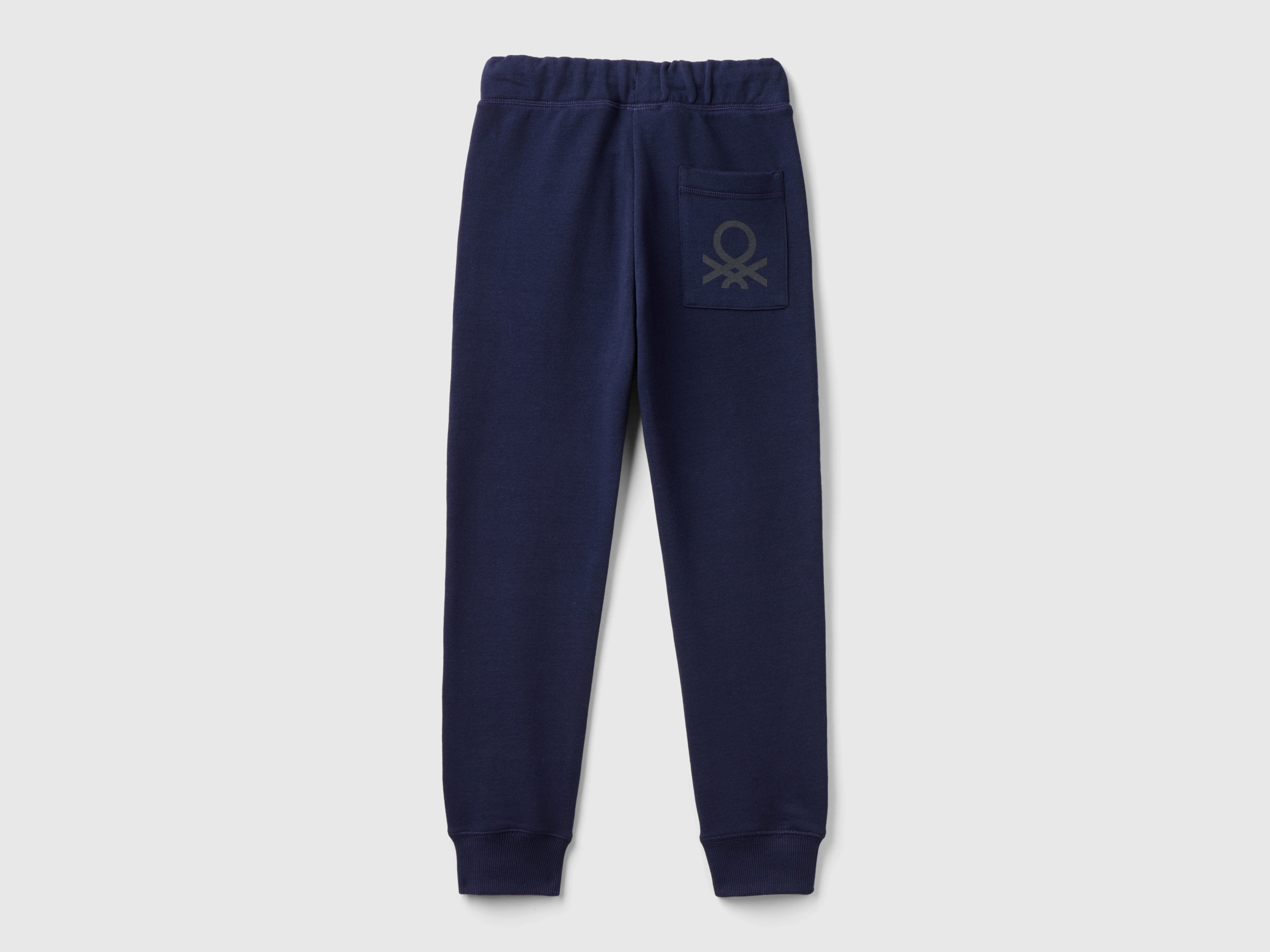 Benetton, Παντελόνι Φούτερ Από 100% Βαμβακερό, size M, Σκουρο Μπλε, Παιδικά φωτογραφία