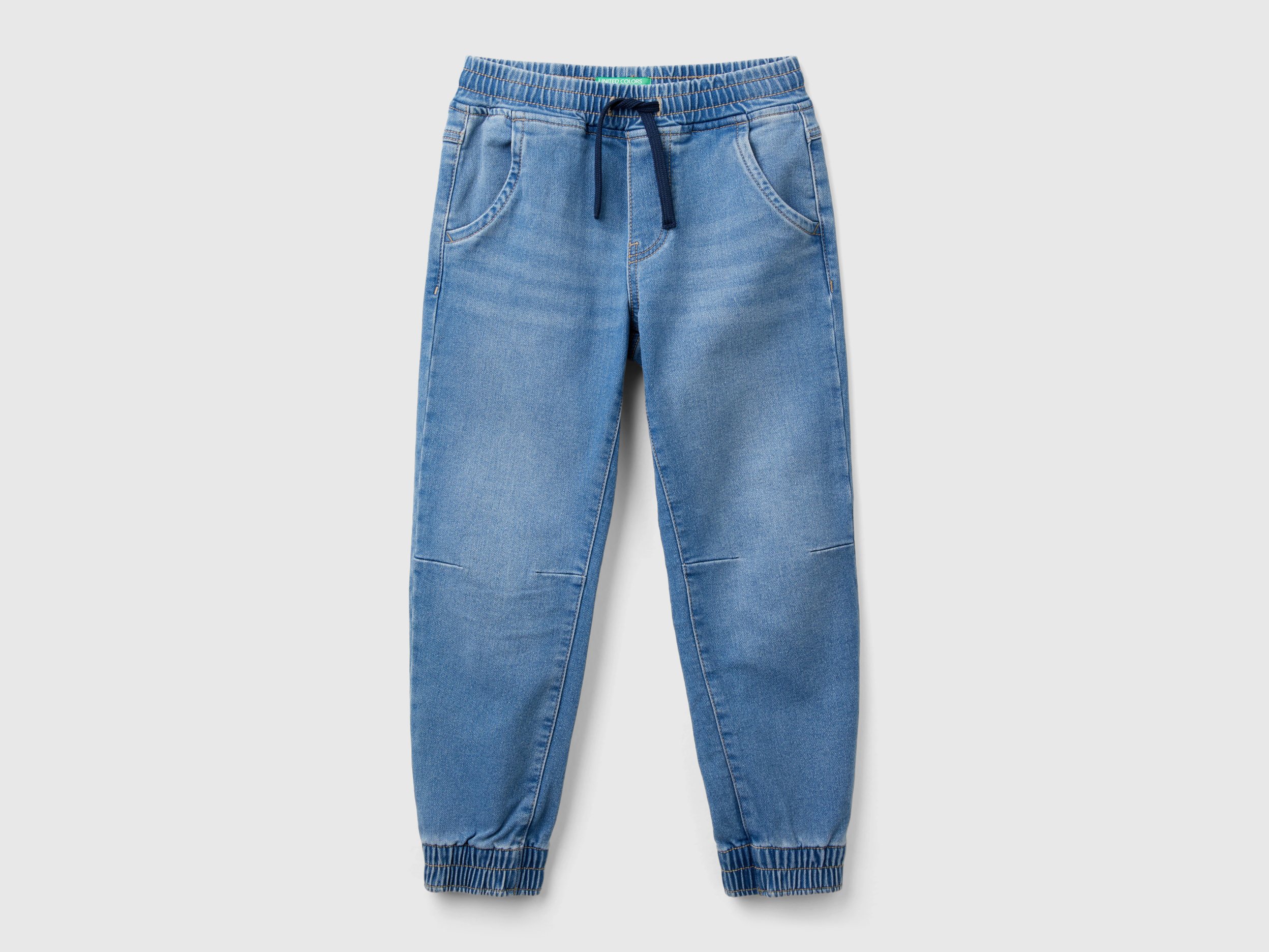 Benetton, Joggers In Denim, size 2XL, Blau, male