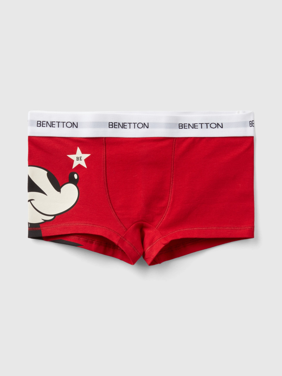Benetton, Rote Boxer Mit Mickey Mouse-print, Rot, male