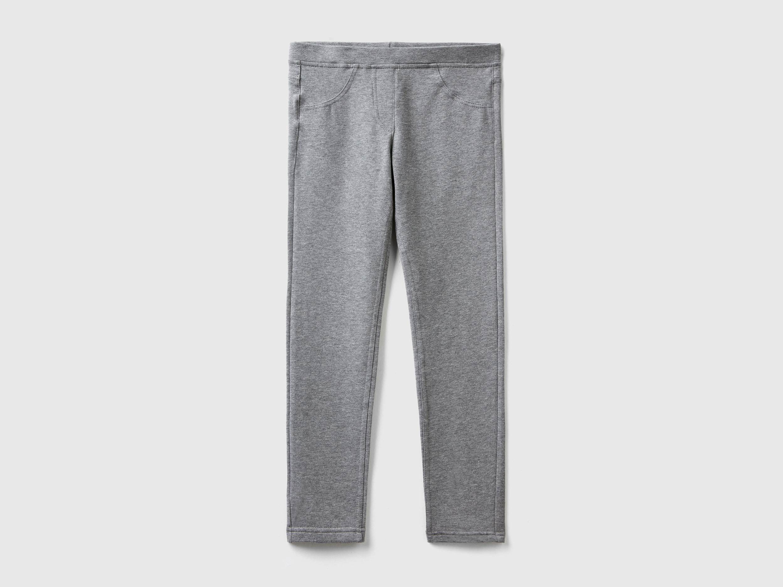 Benetton, Stretch Sweat Fabric Jeggings, size 3XL, Dark Gray, Kids