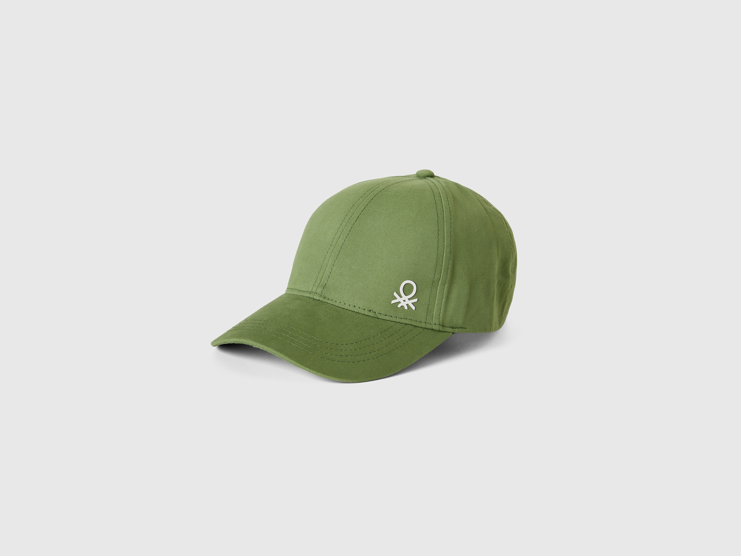 Benetton, Cappellino Con Visiera, Verde Militare, Bambini