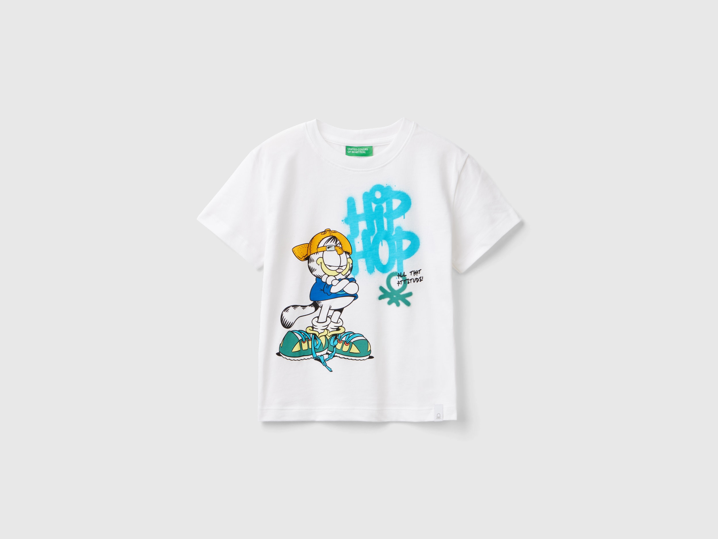 Benetton, T-shirt Garfield ©2024 By Paws, Inc., Bianco, Bambini