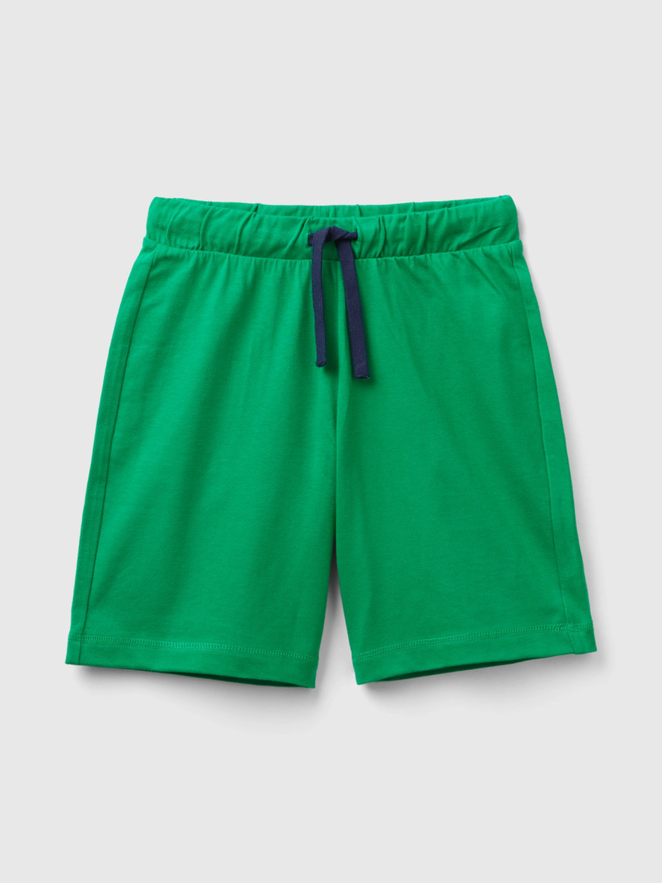 Benetton, 100% Cotton Bermudas, Green, Kids