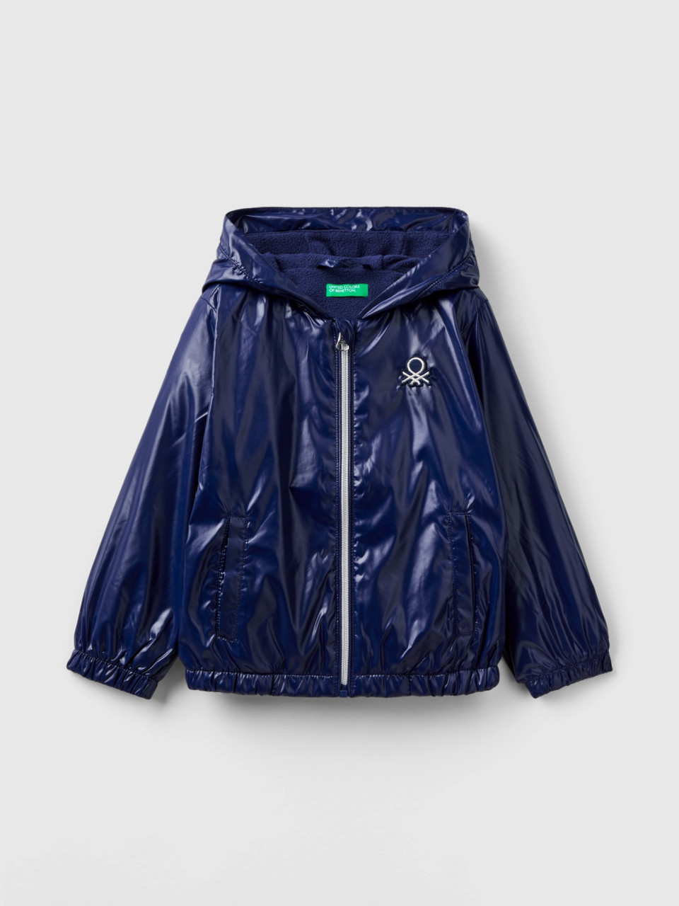 Benetton, Padded Glossy Jacket, Dark Blue, Kids