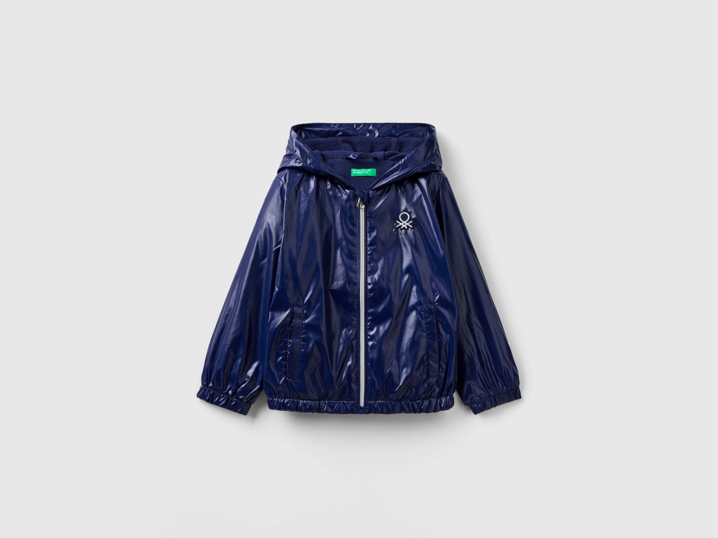 Benetton, Padded Glossy Jacket, size 12-18, Dark Blue, Kids