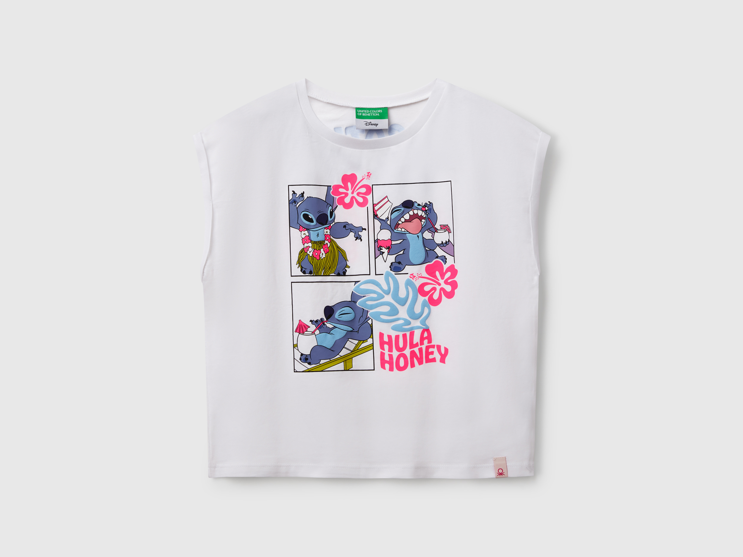 Benetton, T-shirt disney Lilo & Stitch, taille 2XL, Blanc, Enfants - United Colors of Benetton - Modalova
