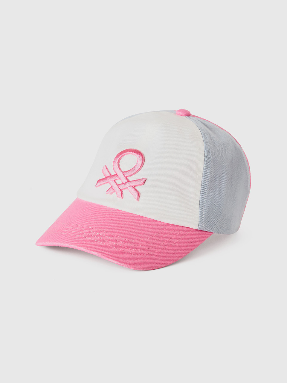 Benetton, Baseball Cap With Logo, Pink, Kids