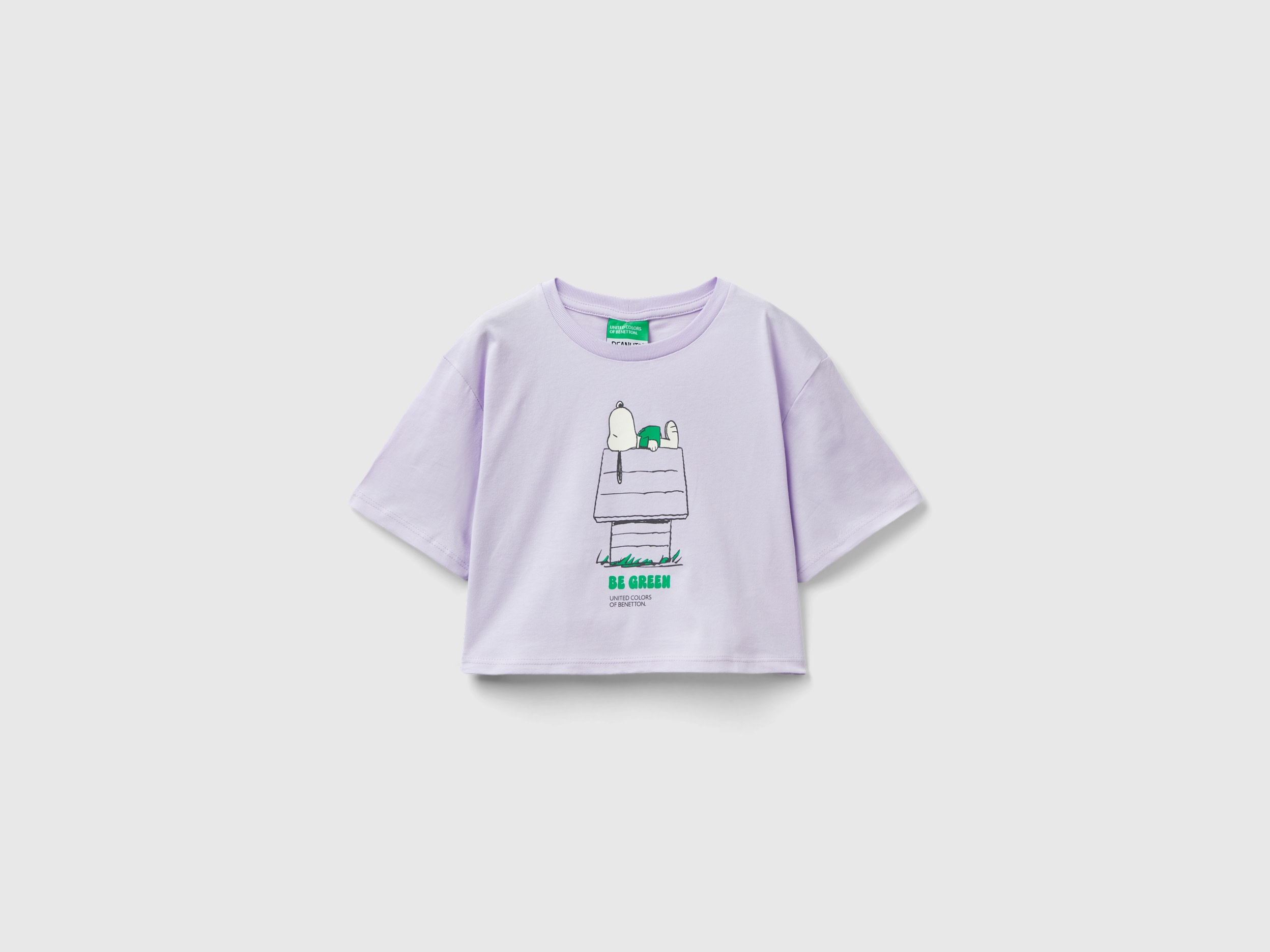 Benetton, T-shirt Cropped ©peanuts, Lilla, Bambini