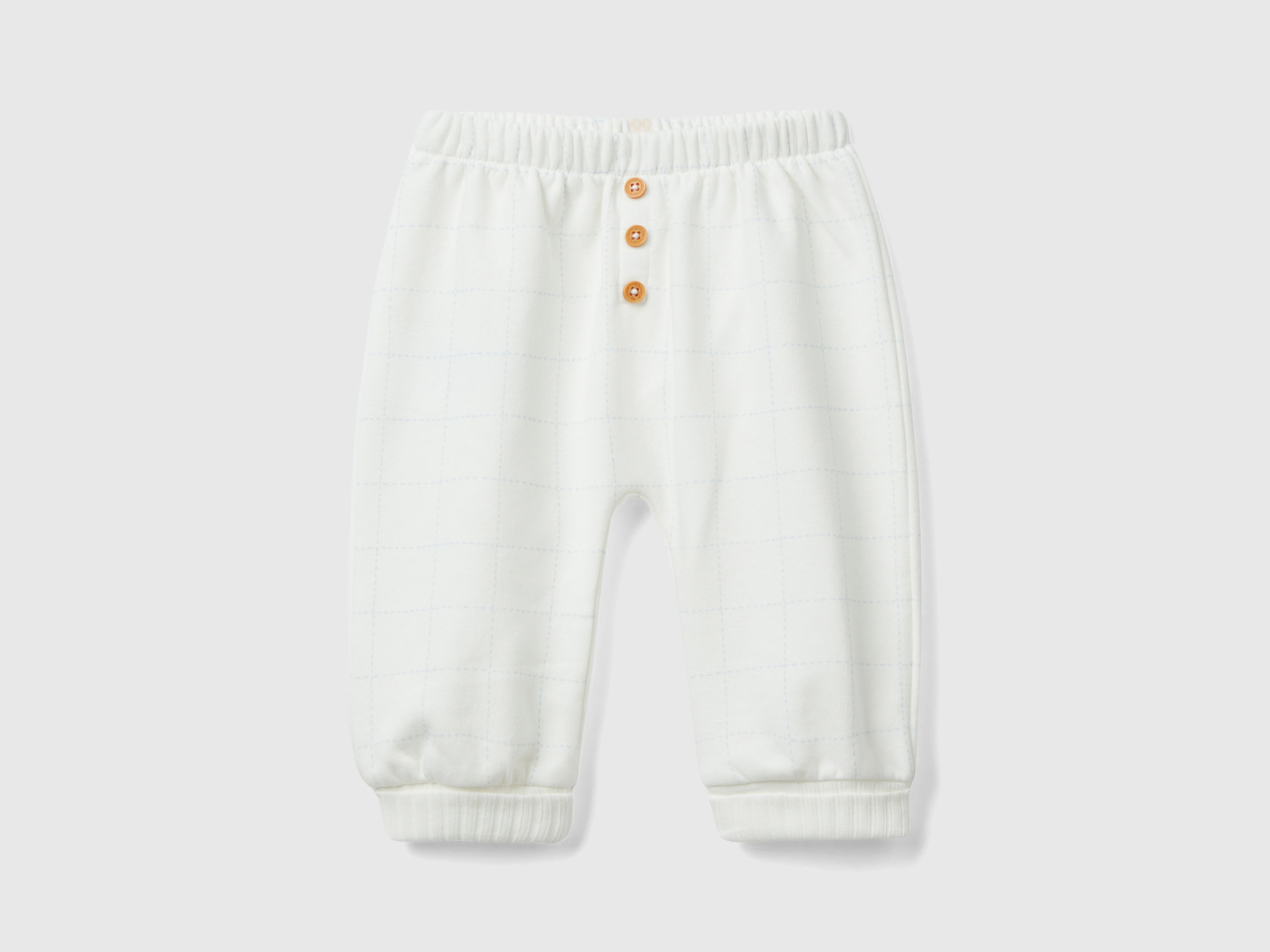 Benetton, Sweatpants With Buttons, size 1-3, Creamy White, Kids