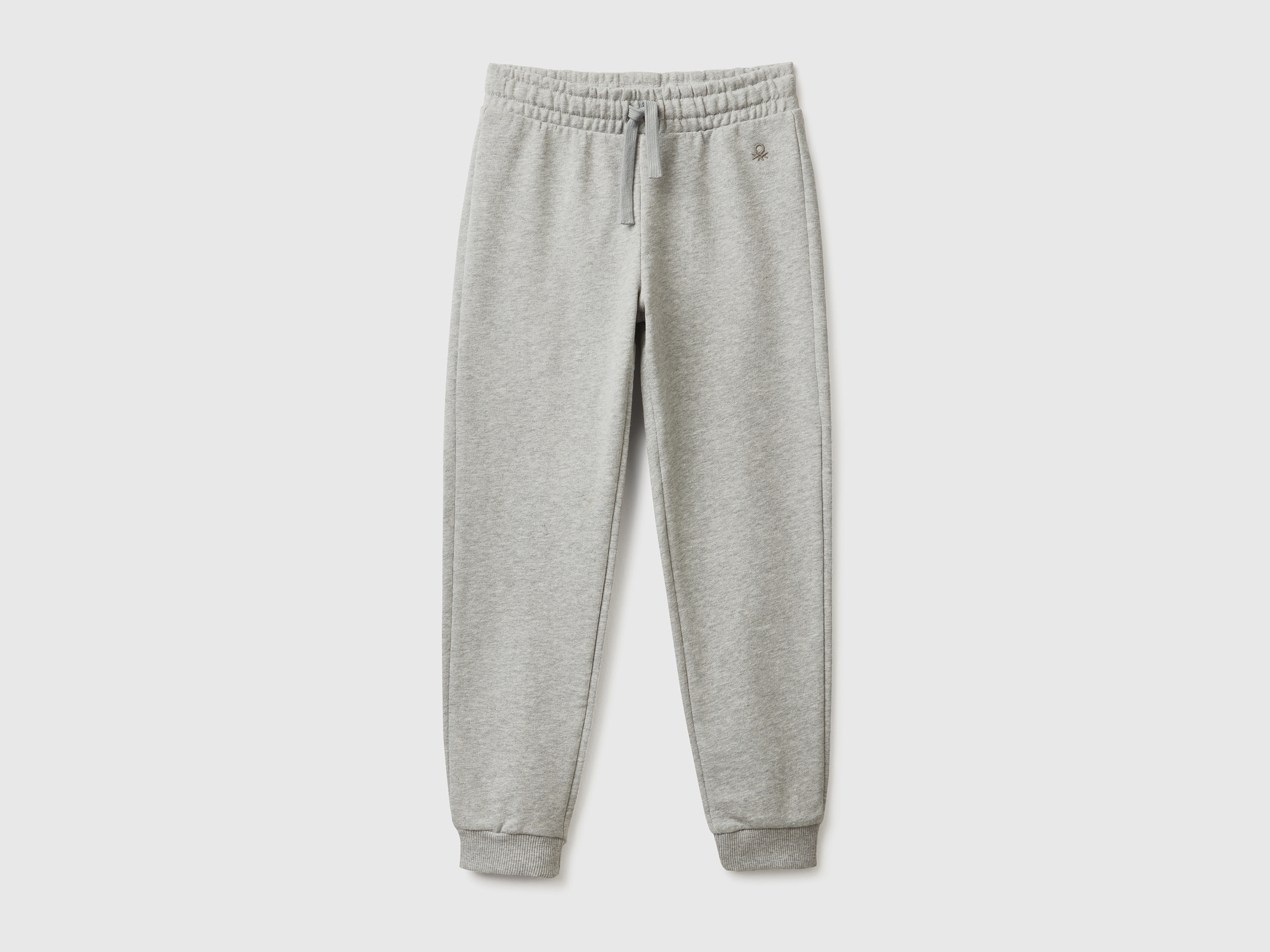 Benetton, Pantaloni In Felpa Con Logo, Grigio Chiaro, Bambini