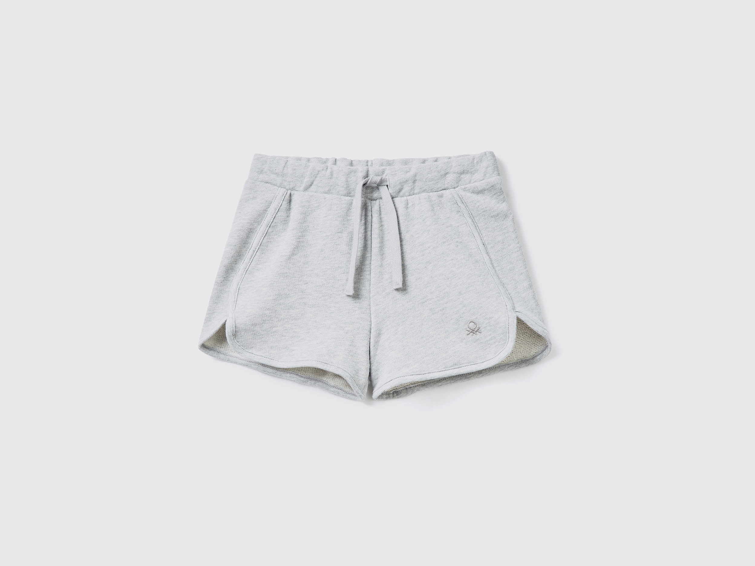 Benetton, Sweat Shorts In 100% Organic Cotton, size 12-18, Light Gray, Kids