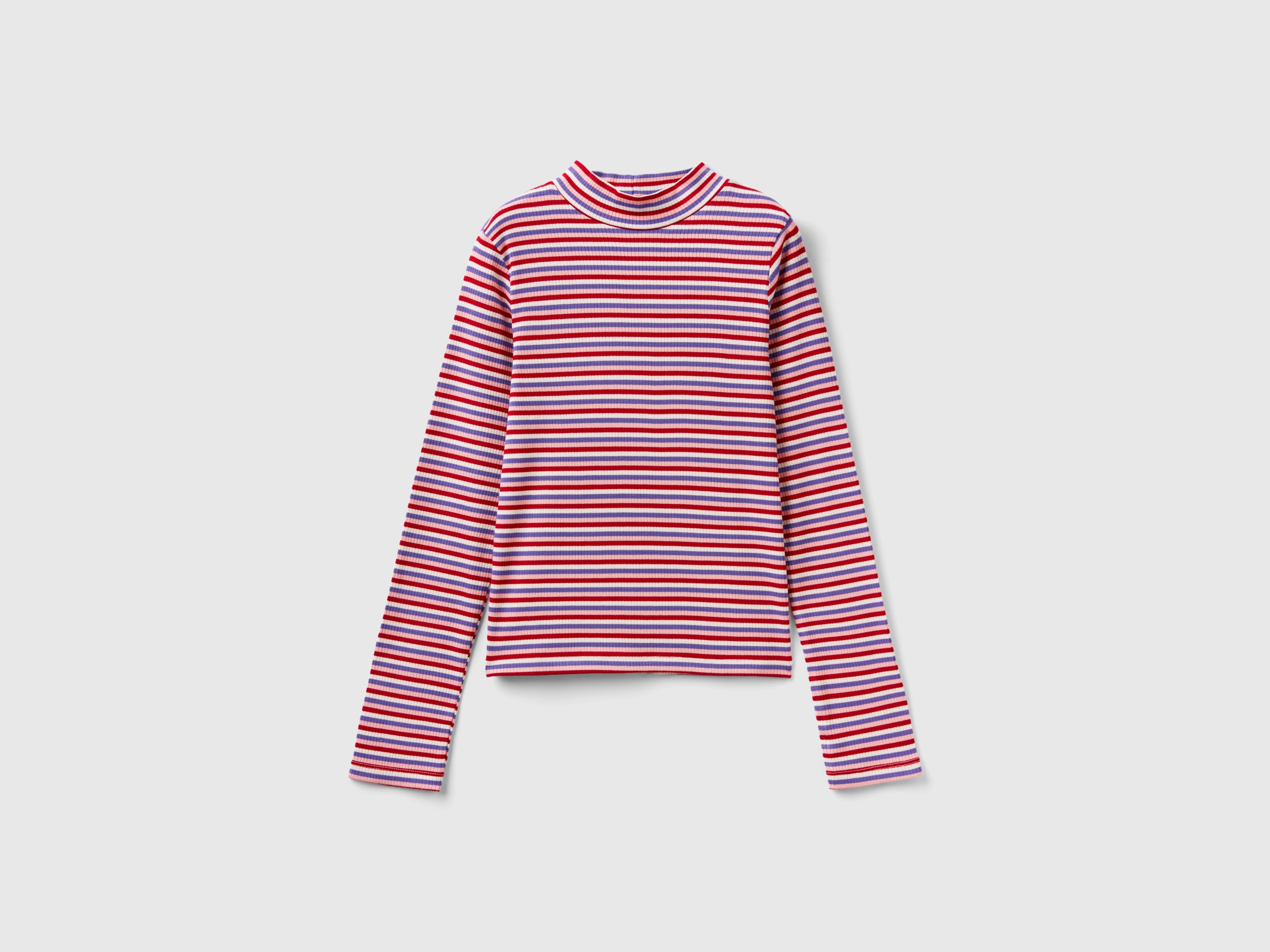 Benetton, Striped Turtleneck T-shirt, size M, Multi-color, Kids