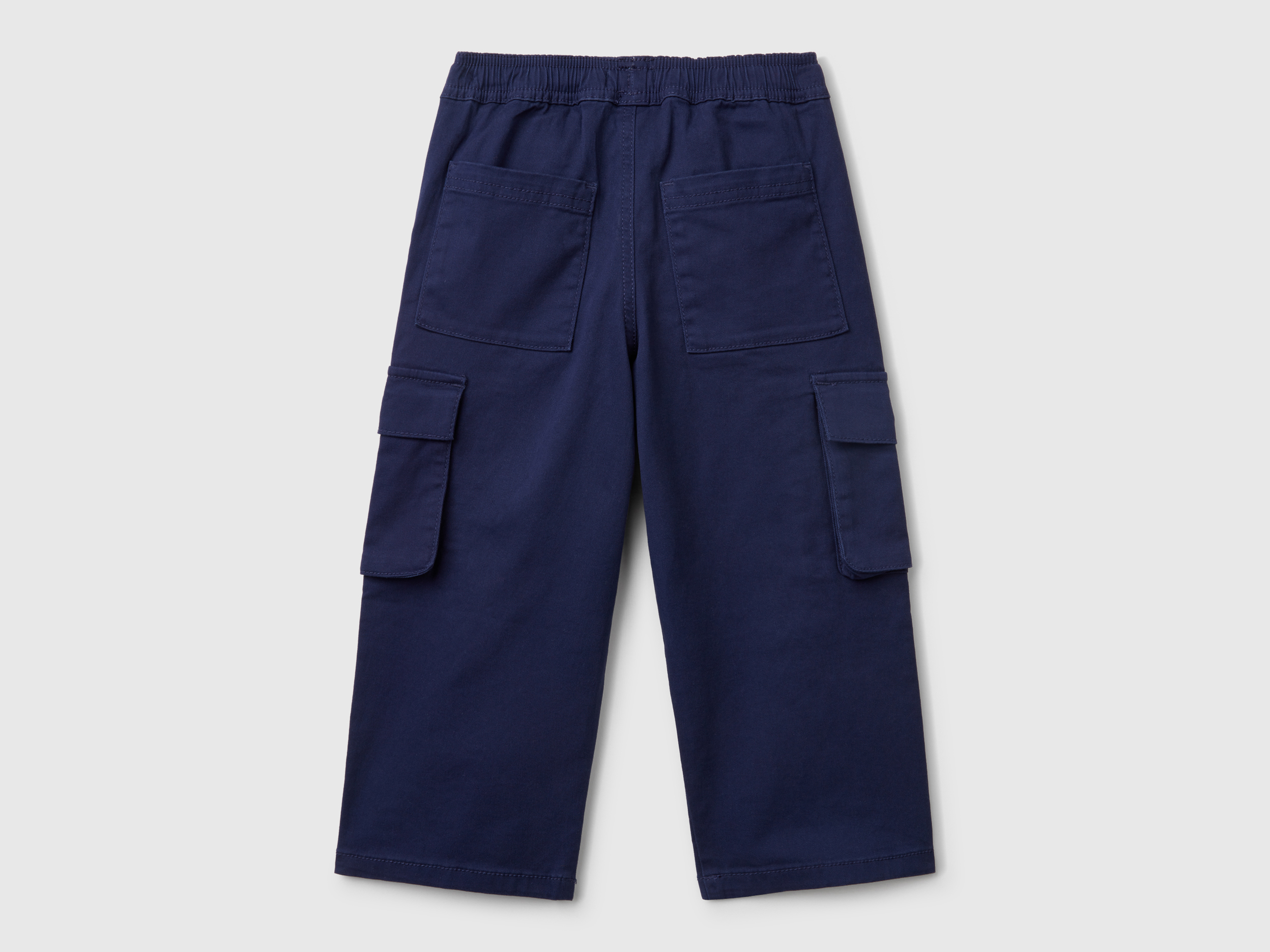 Benetton, Παντελόνι Cargo Από Ελαστικό Βαμβακερό, size 4-5, Σκουρο Μπλε, Παιδικά φωτογραφία