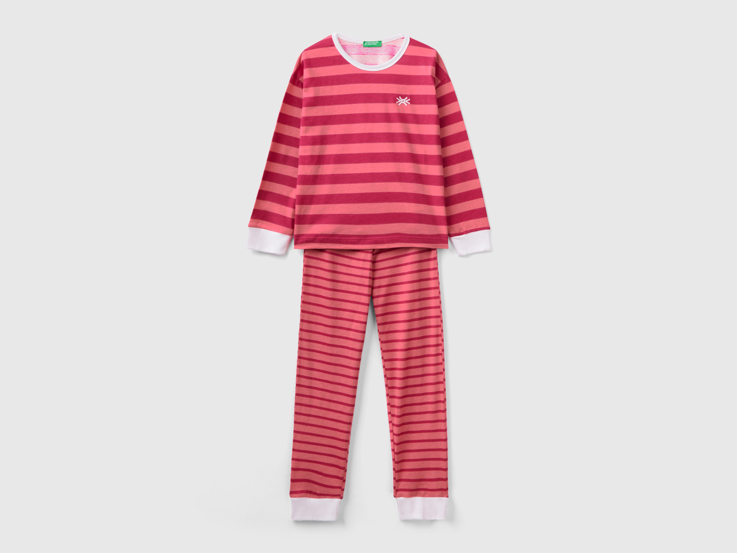 Benetton, Long Striped Pyjamas, size XXS, Multi-color, Kids