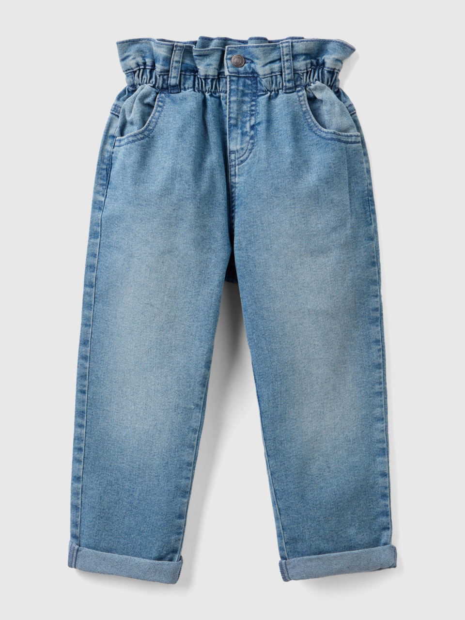 Benetton, eco-recycle Paperbag Jeans, Light Blue, Kids