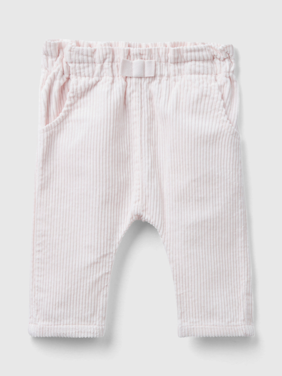 Benetton, Paperbag Corduroy Trousers, Soft Pink, Kids