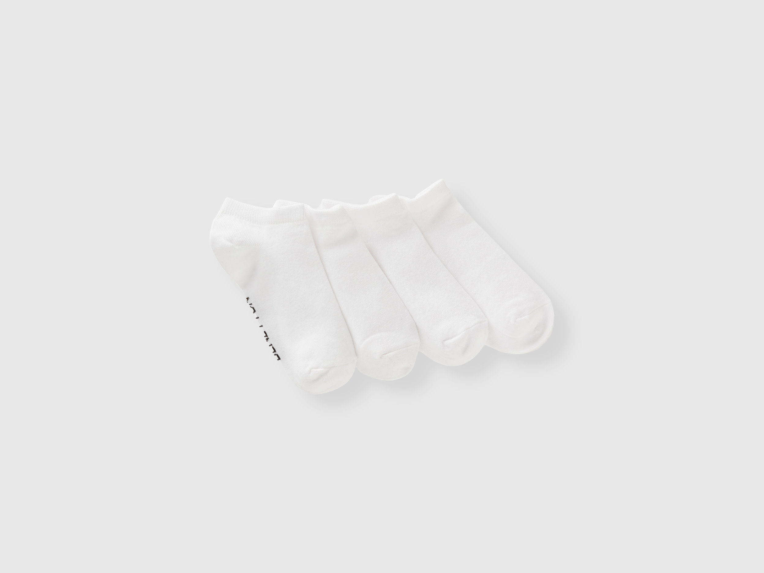 Image of Benetton, Set Of Very Short Socks, size 20-24, White, Kids