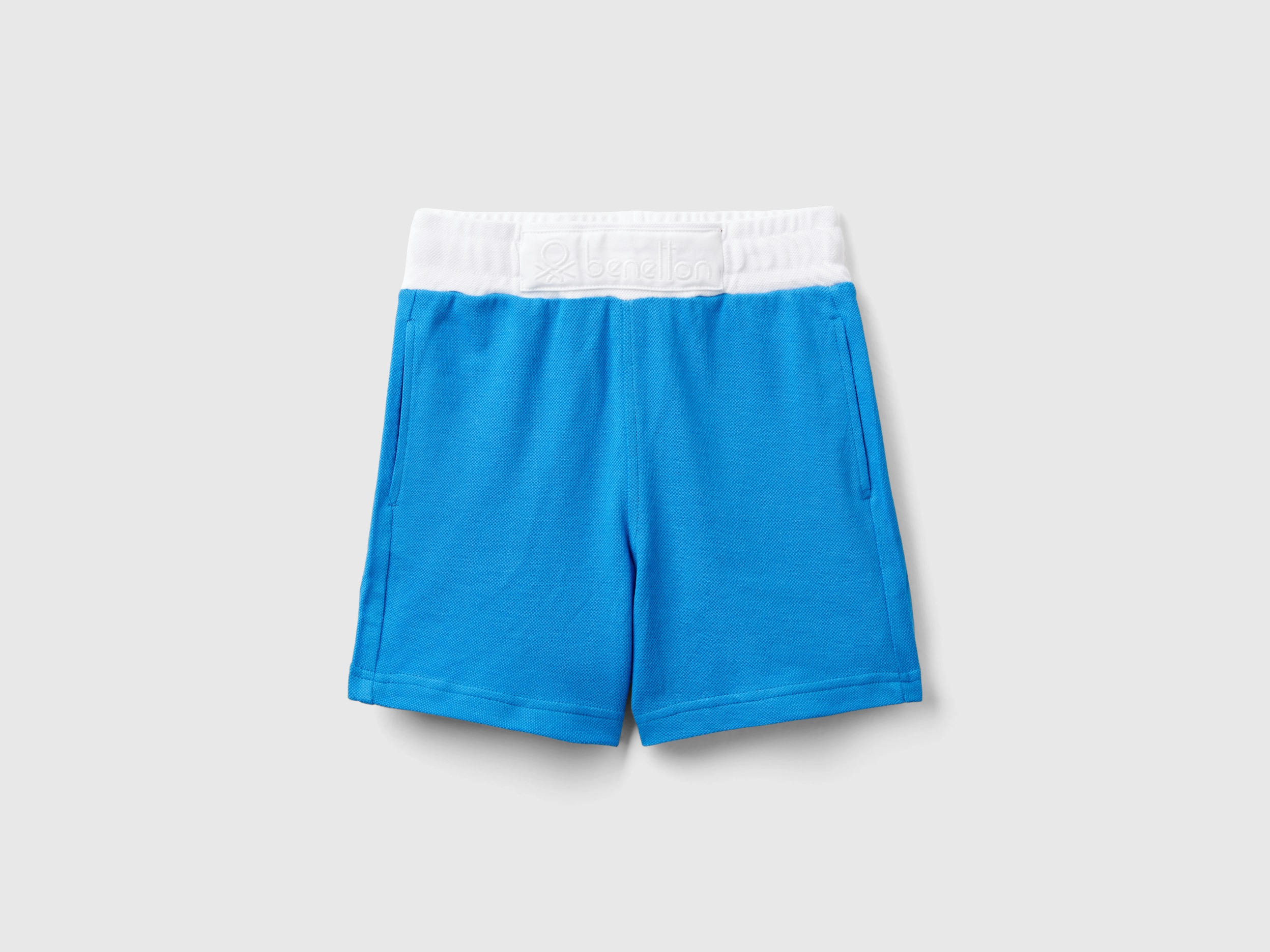 Image of Benetton, Shorts With Drawstring, size 82, Blue, Kids