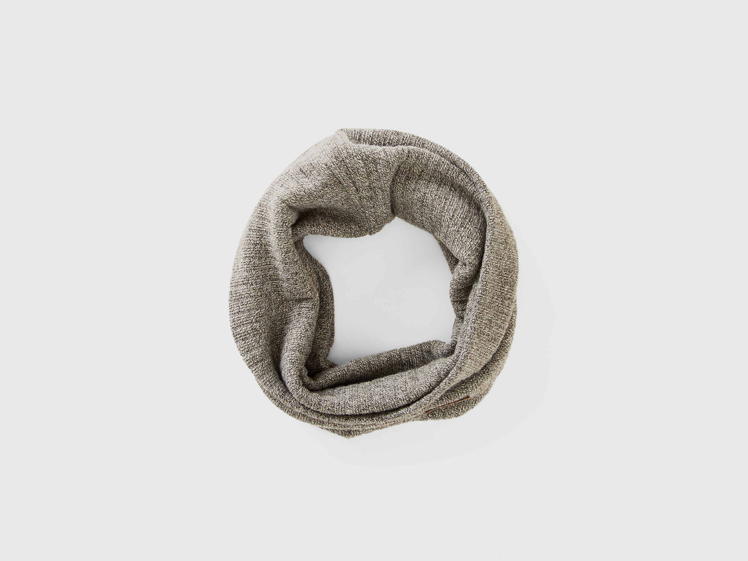 Benetton, Scaldacollo In Misto Viscosa Stretch, Grigio Scuro, Bambini