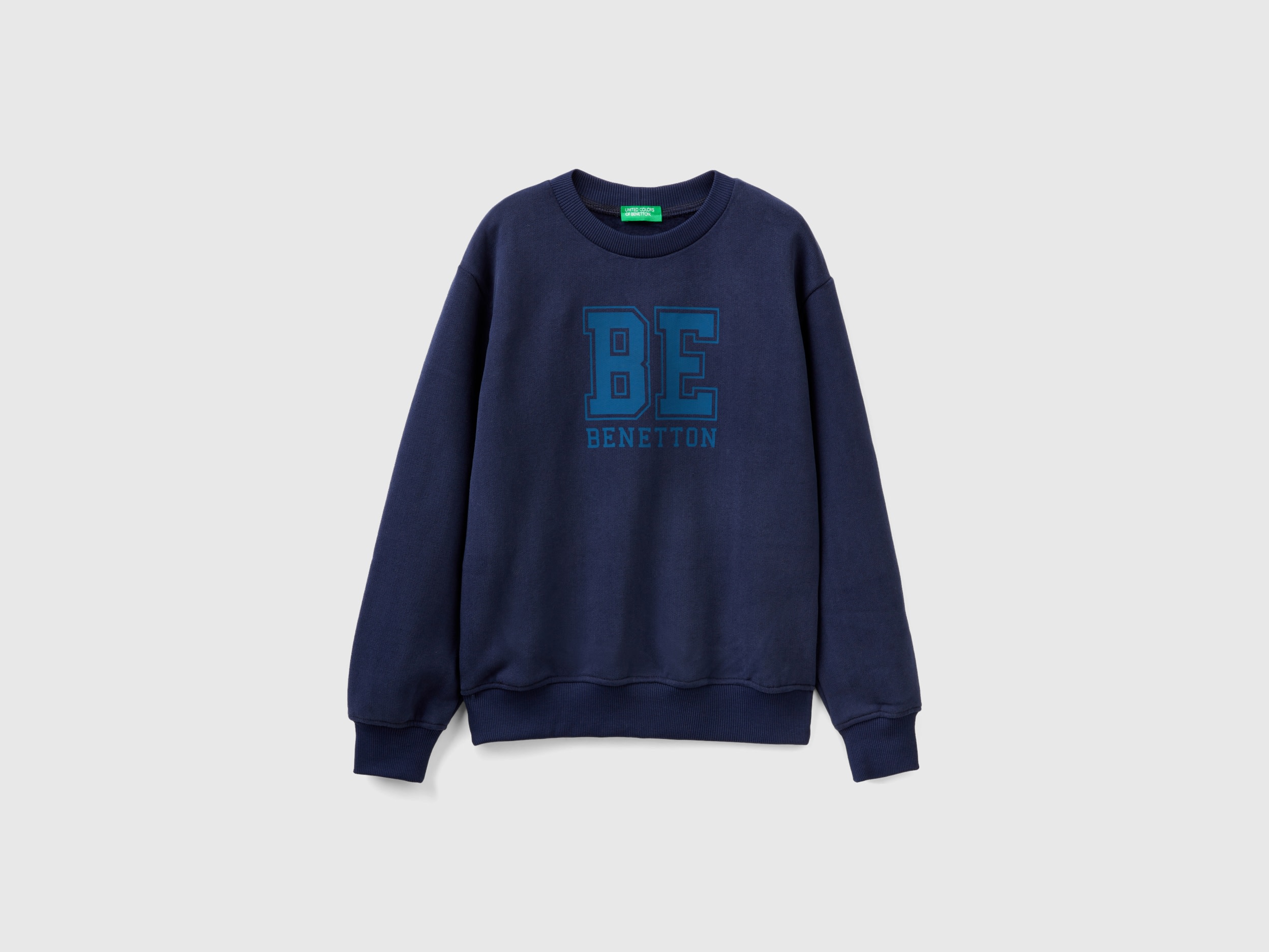 Benetton, Warm Sweatshirt With Logo, size 2XL, Dark Blue, Kids
