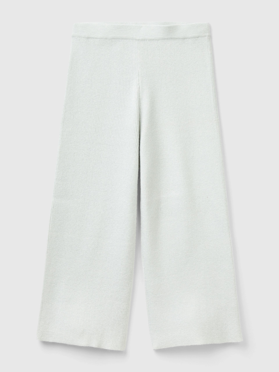 Benetton, Knit Pants With Lurex, White, Kids