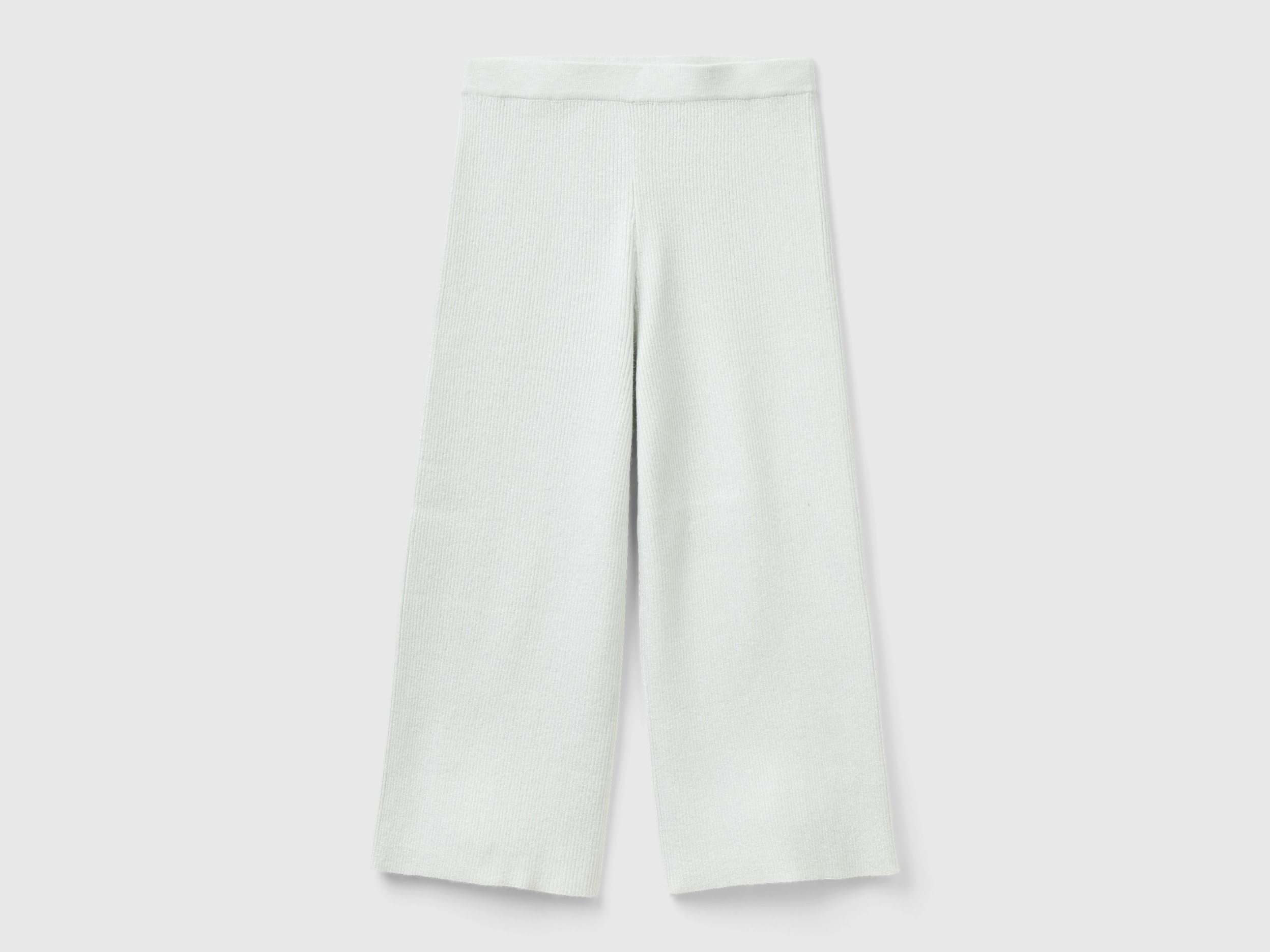 Benetton, Knit Pants With Lurex, size 2XL, White, Kids