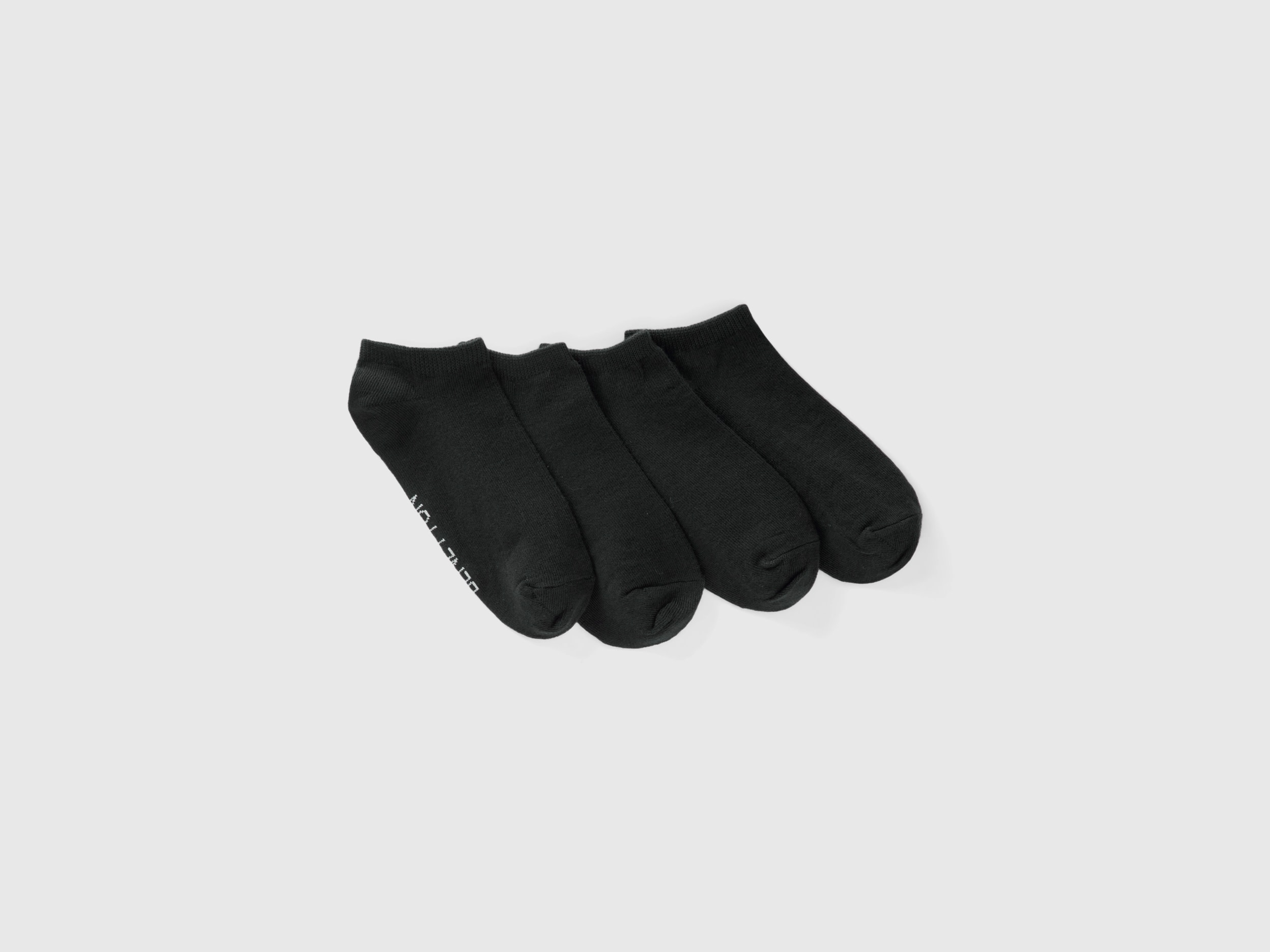 Image of Benetton, Set Of Very Short Socks, size 20-24, Black, Kids