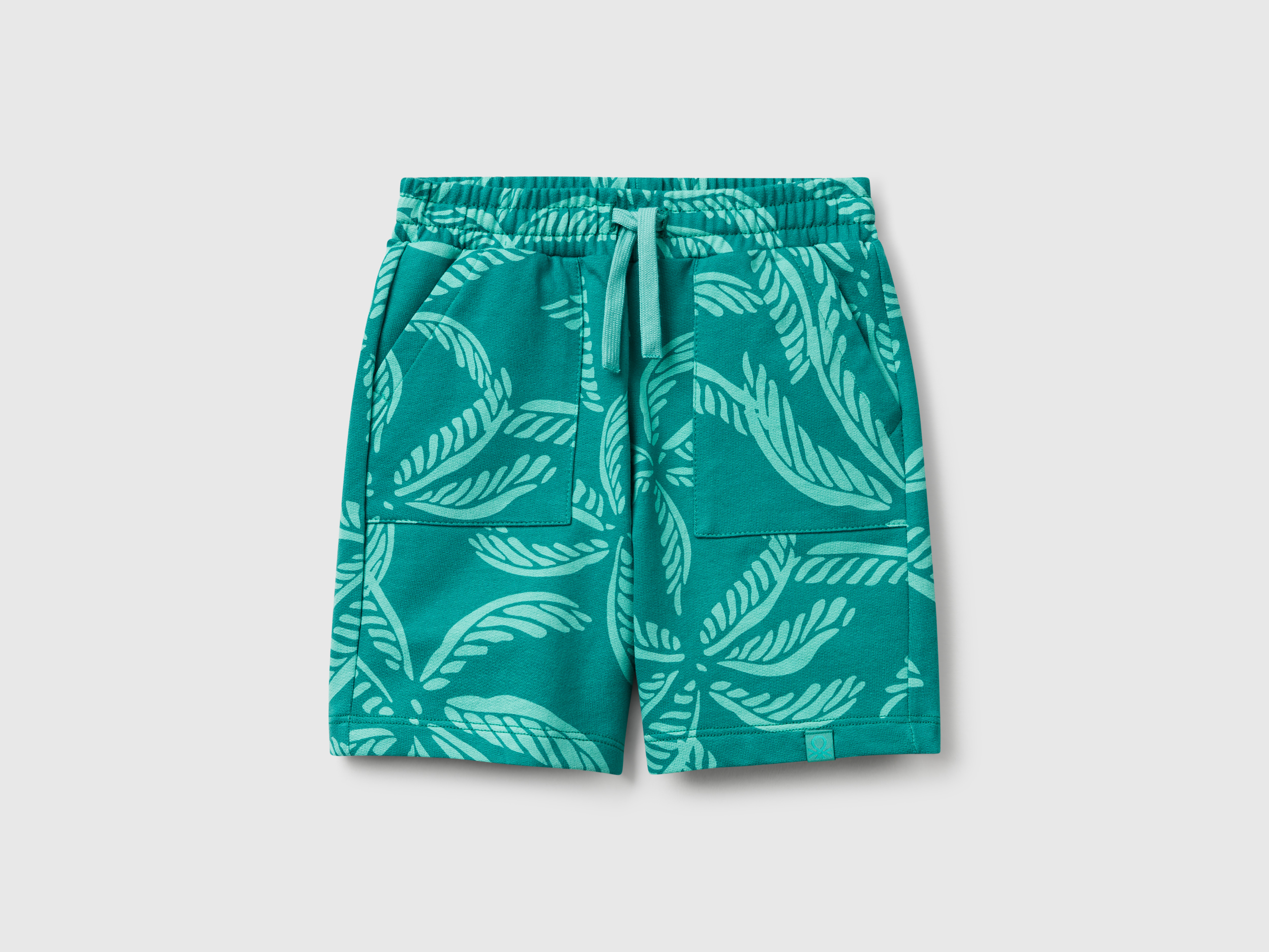 Benetton, Short Vert À Imprimé Tropical, taille 12-18, Vert, Enfants - United Colors of Benetton - Modalova