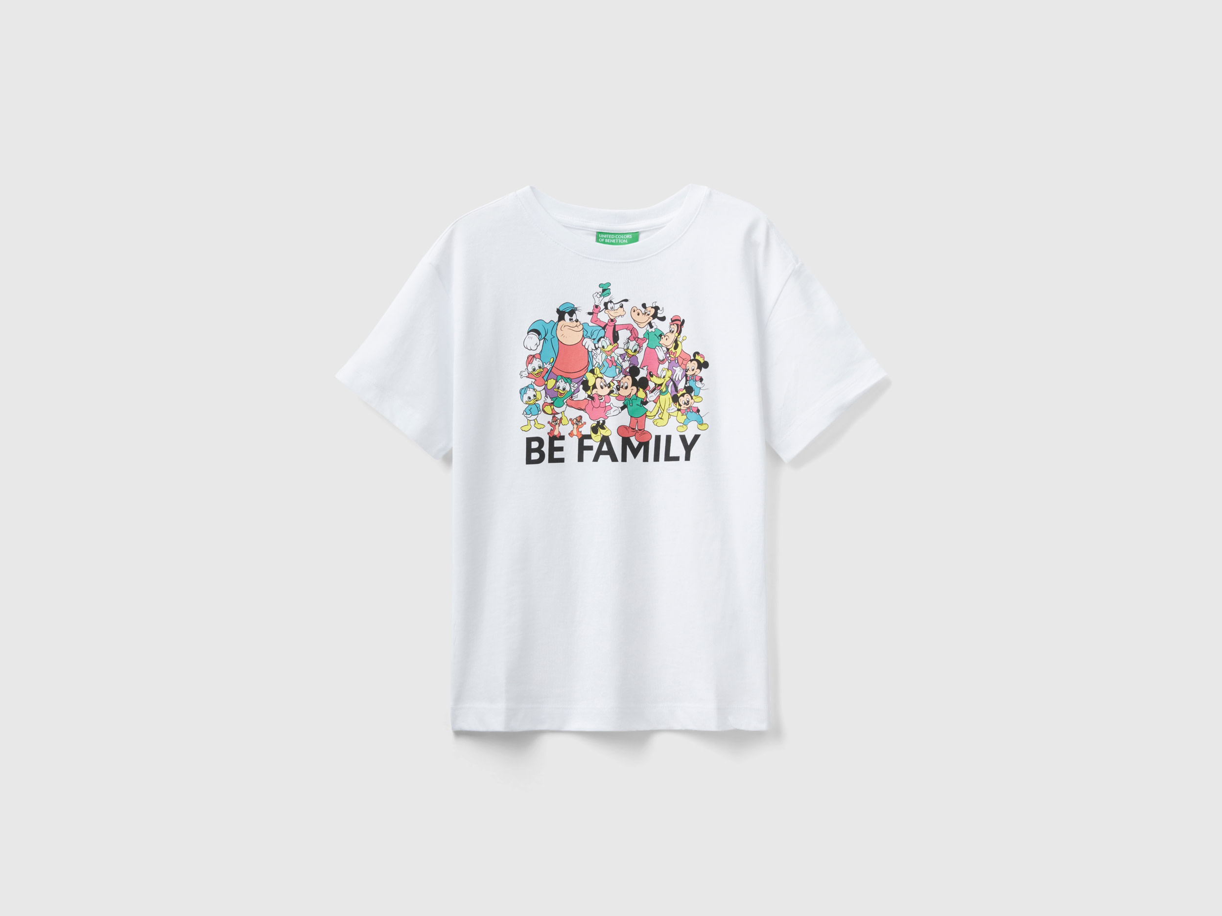 Benetton, Short Sleeve Disney T-shirt, size XL, White, Kids