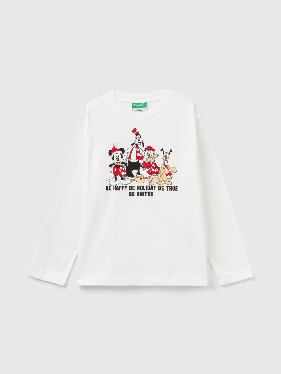 Benetton, Weihnachtliches ©disney-shirt, Weiss, male