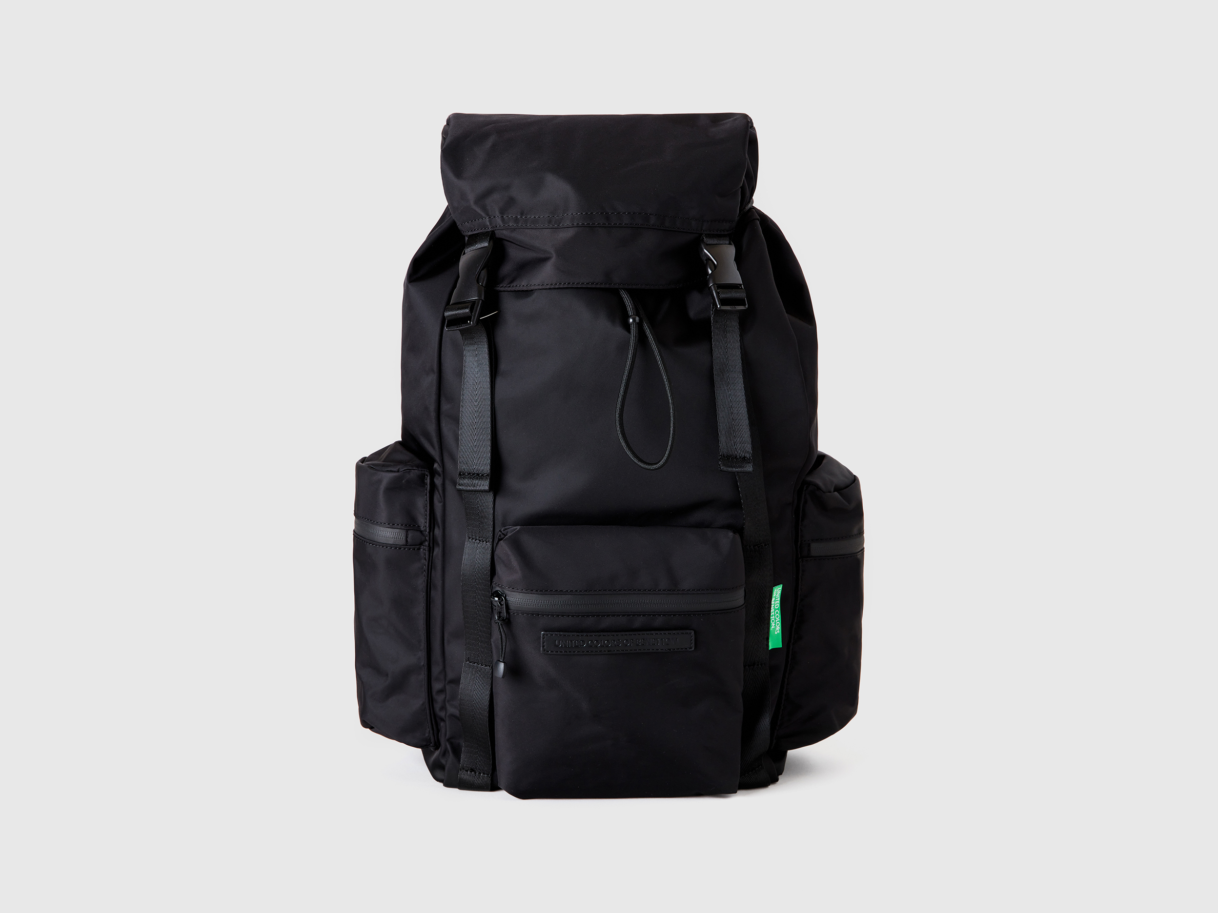 Benetton, Multitaschen-nylonrucksack, size OS, Schwarz, male