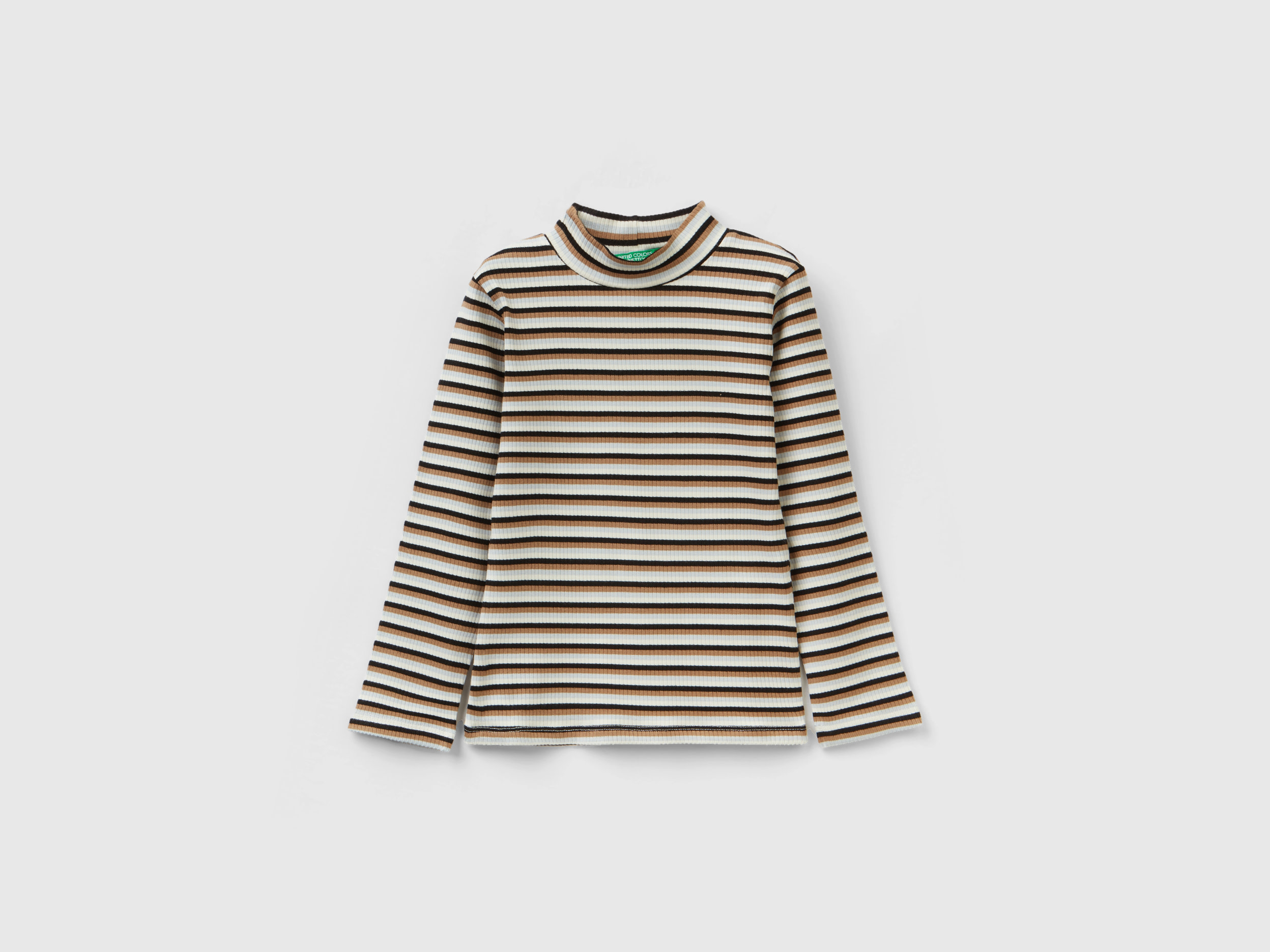Benetton, Striped Turtleneck T-shirt, size 5-6, Multi-color, Kids