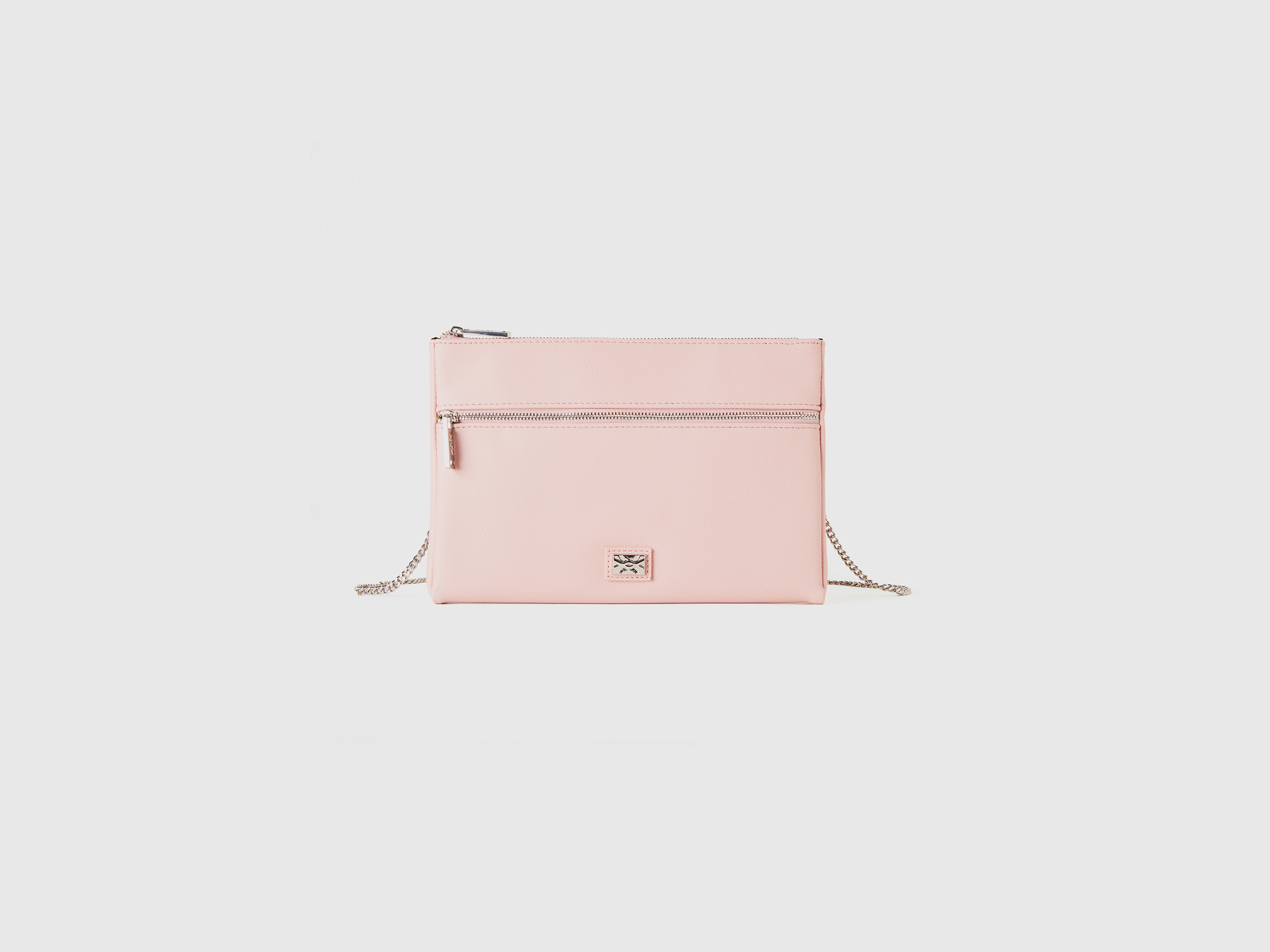 Benetton, Busta Con Tracolla, Rosa Tenue, Donna