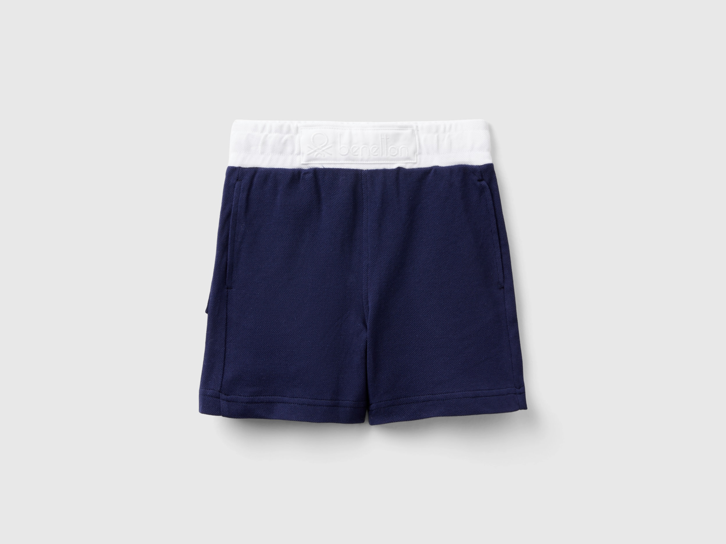 Image of Benetton, Shorts With Drawstring, size 104, Dark Blue, Kids