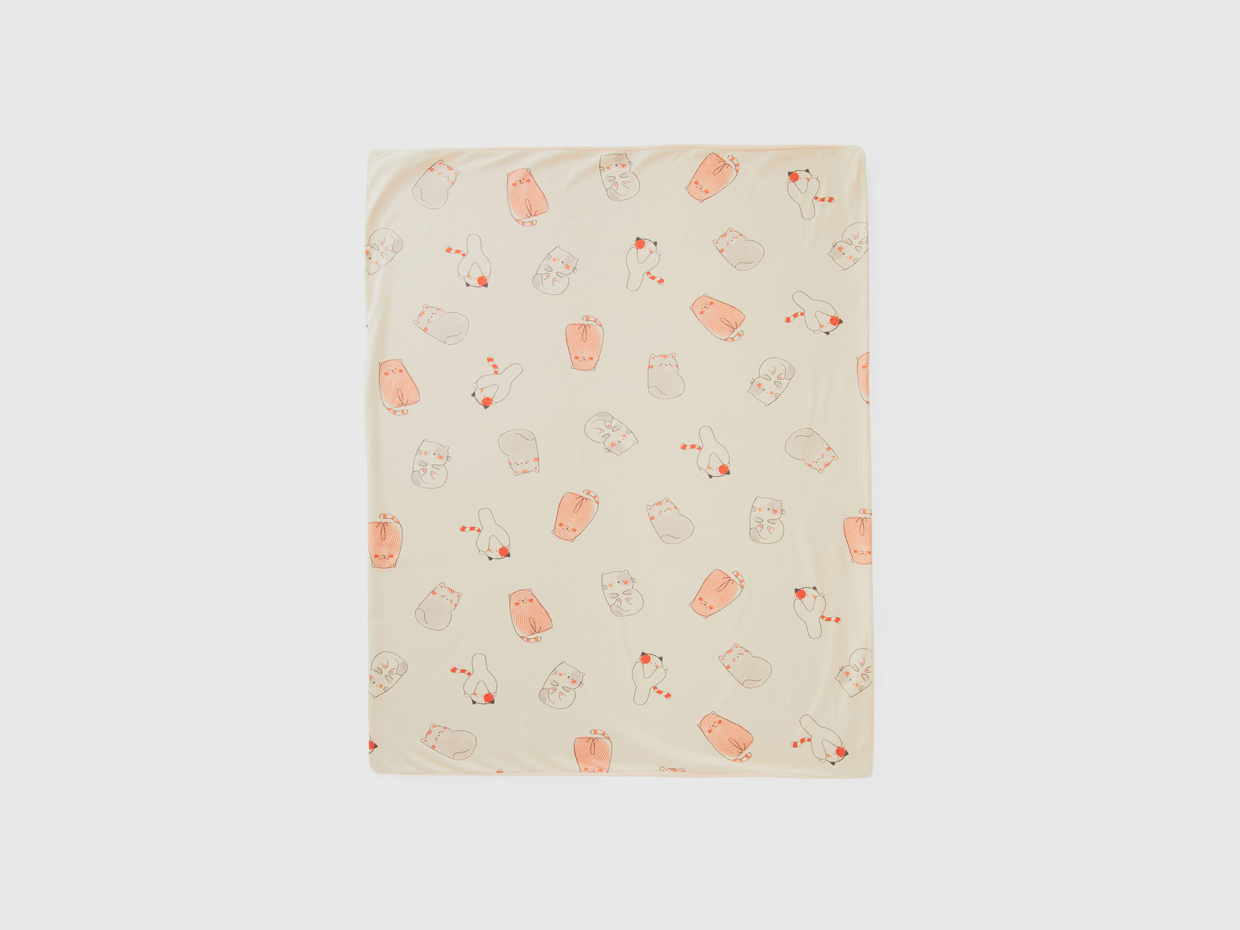 Benetton, Copertina Baby Con Stampa Animaletti, Rosa Tenue, Bambini
