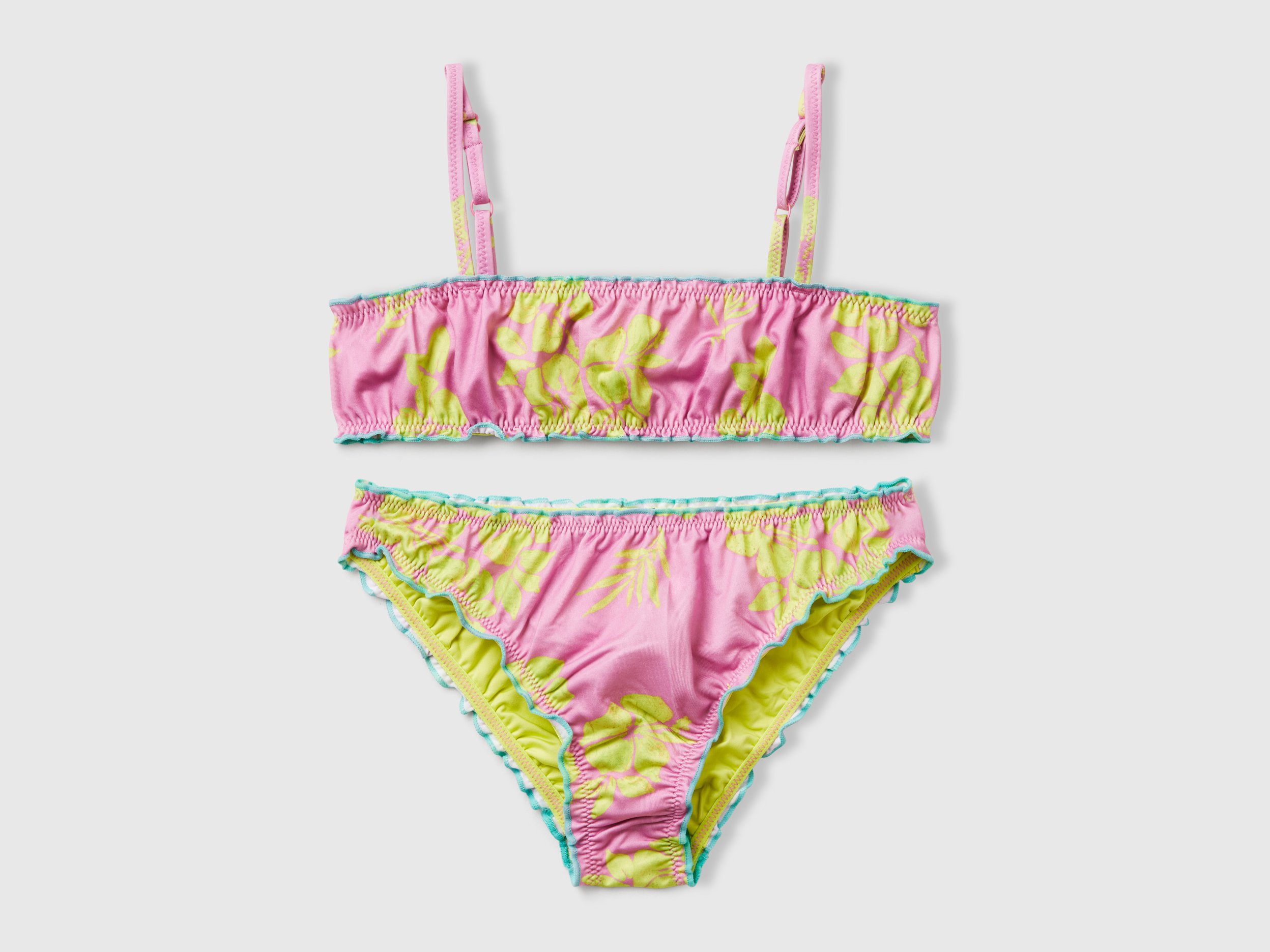Benetton, Bikini De Plage Imprimé Fleuri, taille 2XL, Rose, Enfants - United Colors of Benetton - Modalova