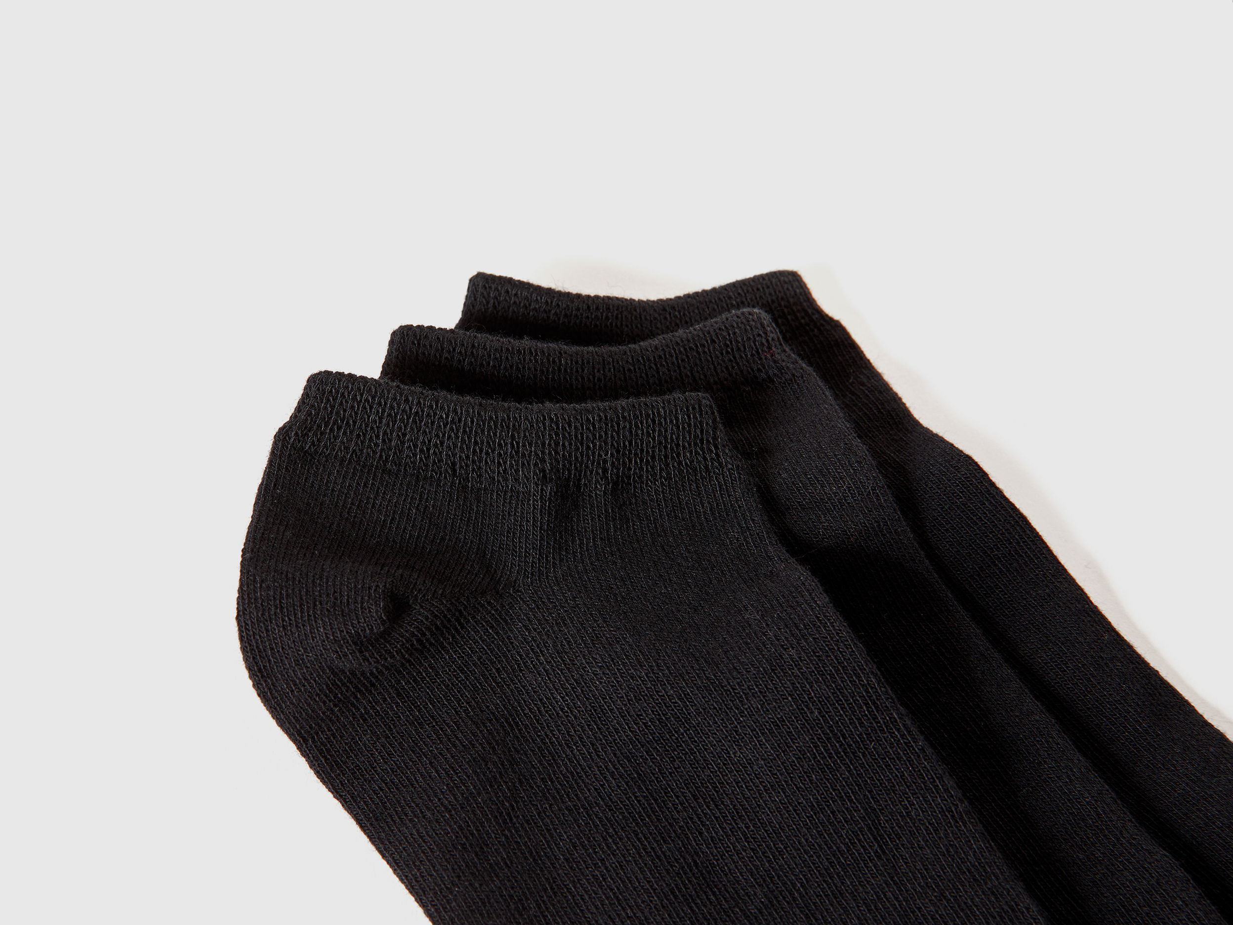 Benetton, Τρία Ζευγάρια Καλτσάκια Κοντά, size 43-46, Μαυρο, Γυναικεία φωτογραφία